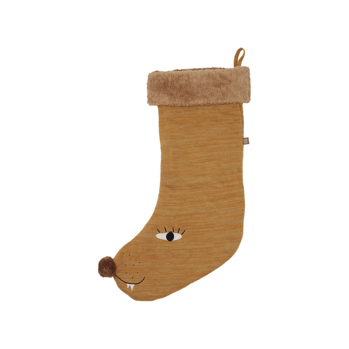 Löwen Weihnachtsstrumpf Bio-Baumwolle Mehrfarbig