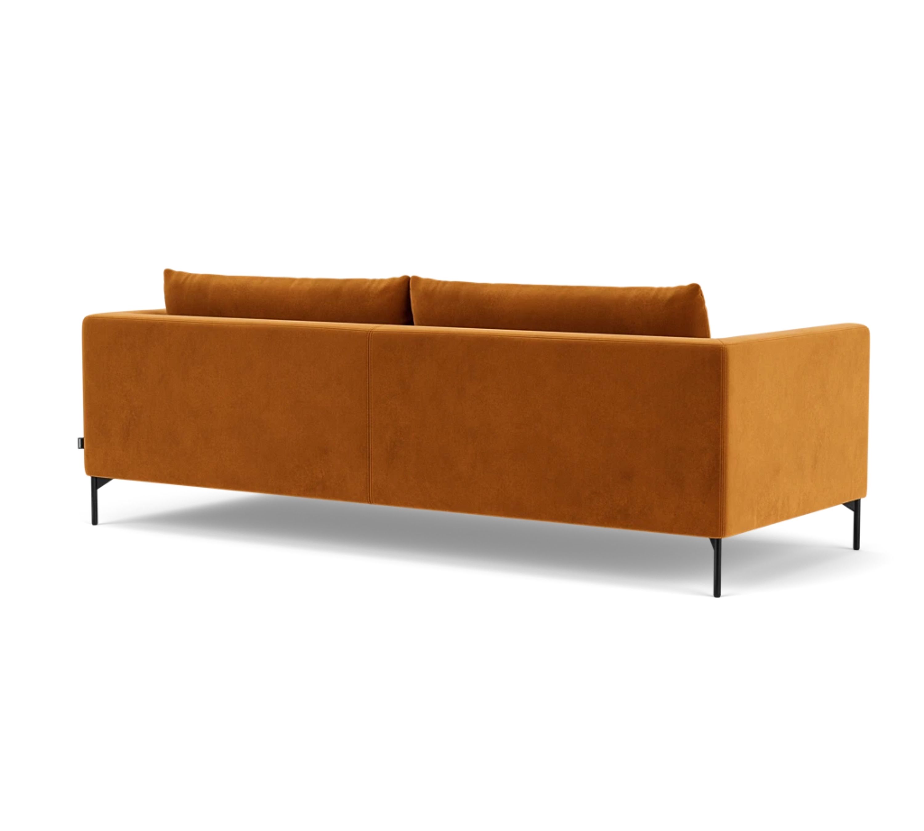 Noa Sofa 3-Sitzer Velour Matt Amber