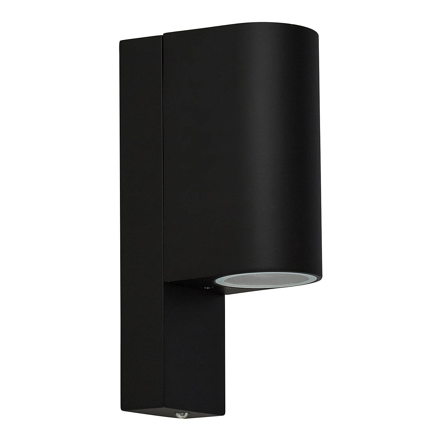 Up Down Wandleuchte mit Sensor Klarglas Aluminium Schwarz