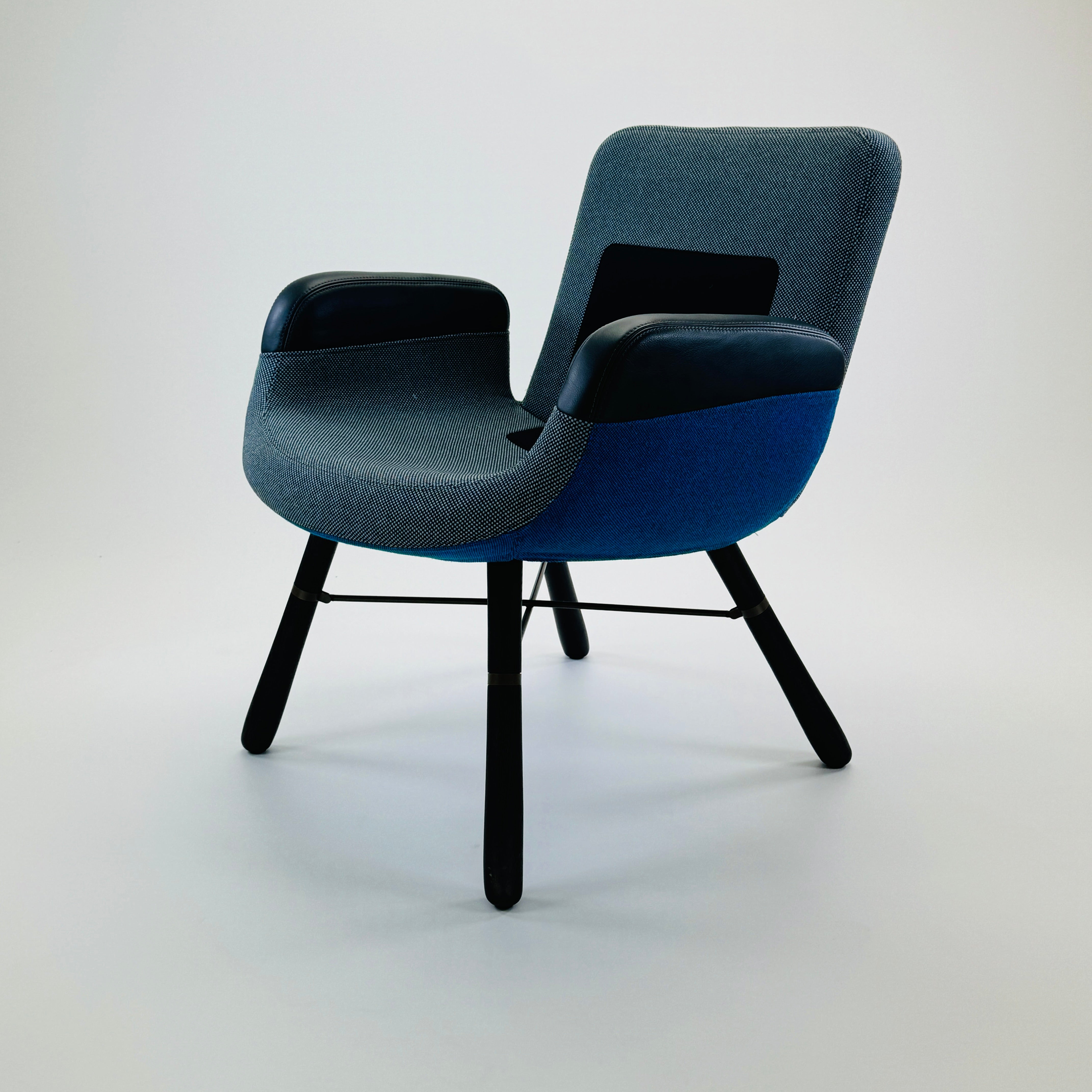 East River Chair Leder Blau