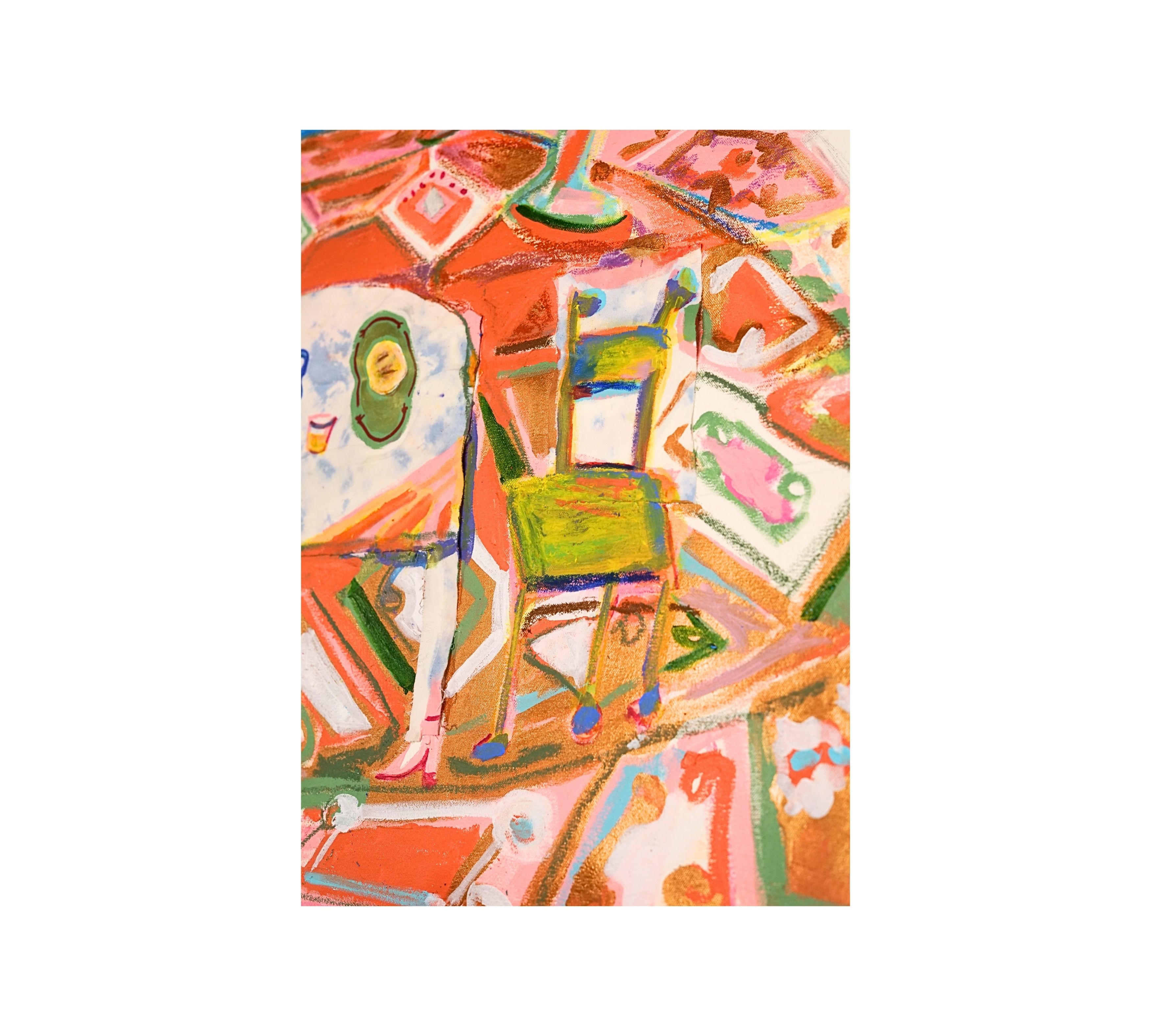 Il Tavolo con arepa hallway Art printMulticolor