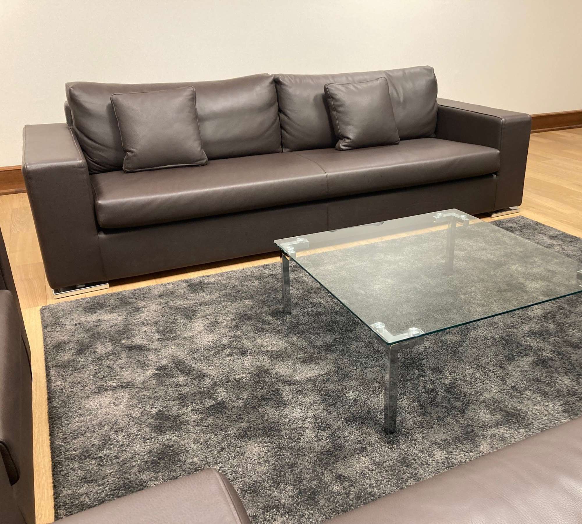 6-tlg. Sofa Lounge Set Leder Braun 