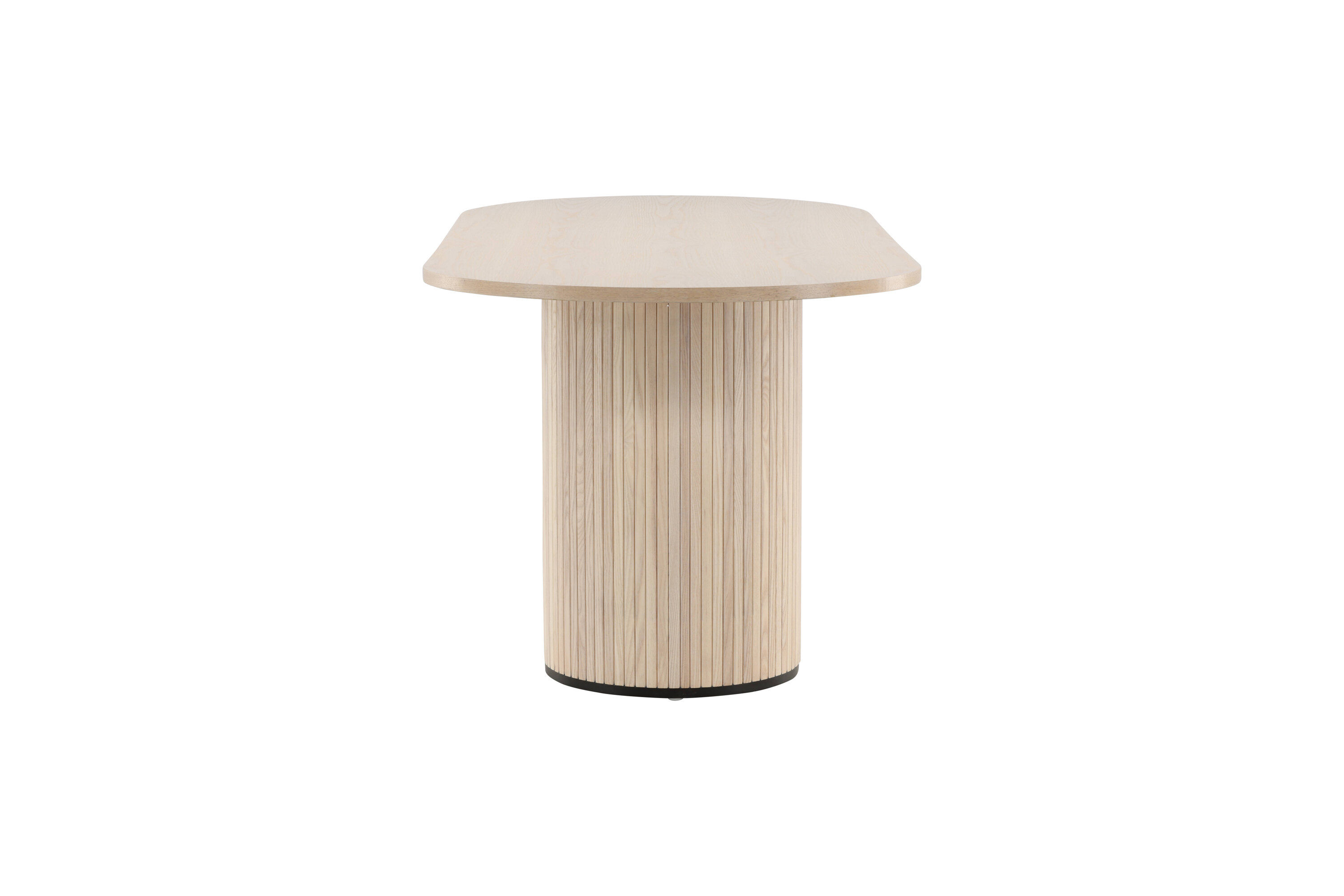 Bianca Oval Dining table Whitewash Veneer