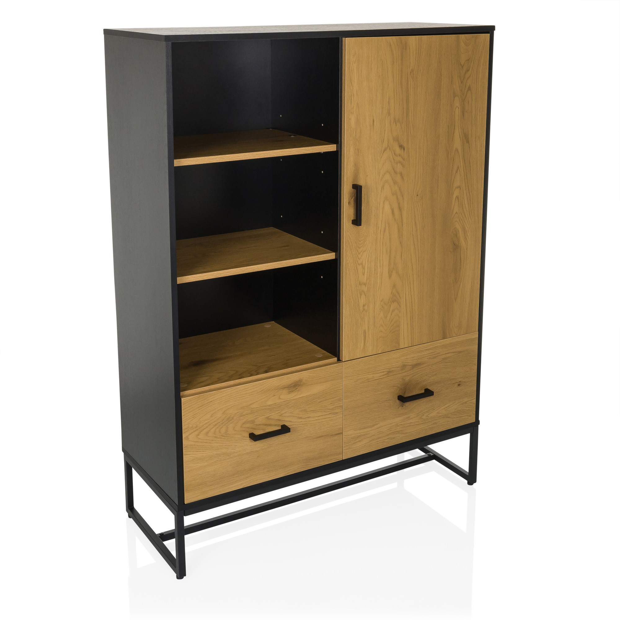 Amio H Schrank Holz Schwarz