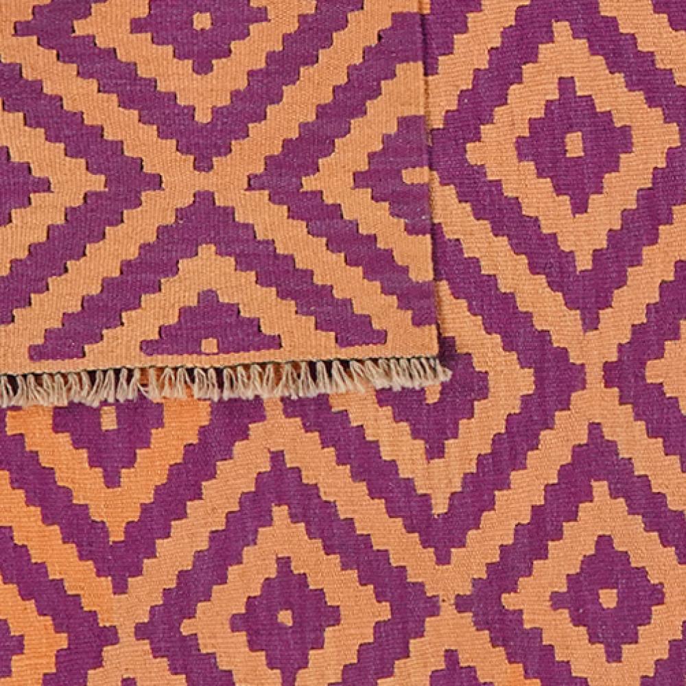 Tappeto Kilim Gashgai Lana Lilla