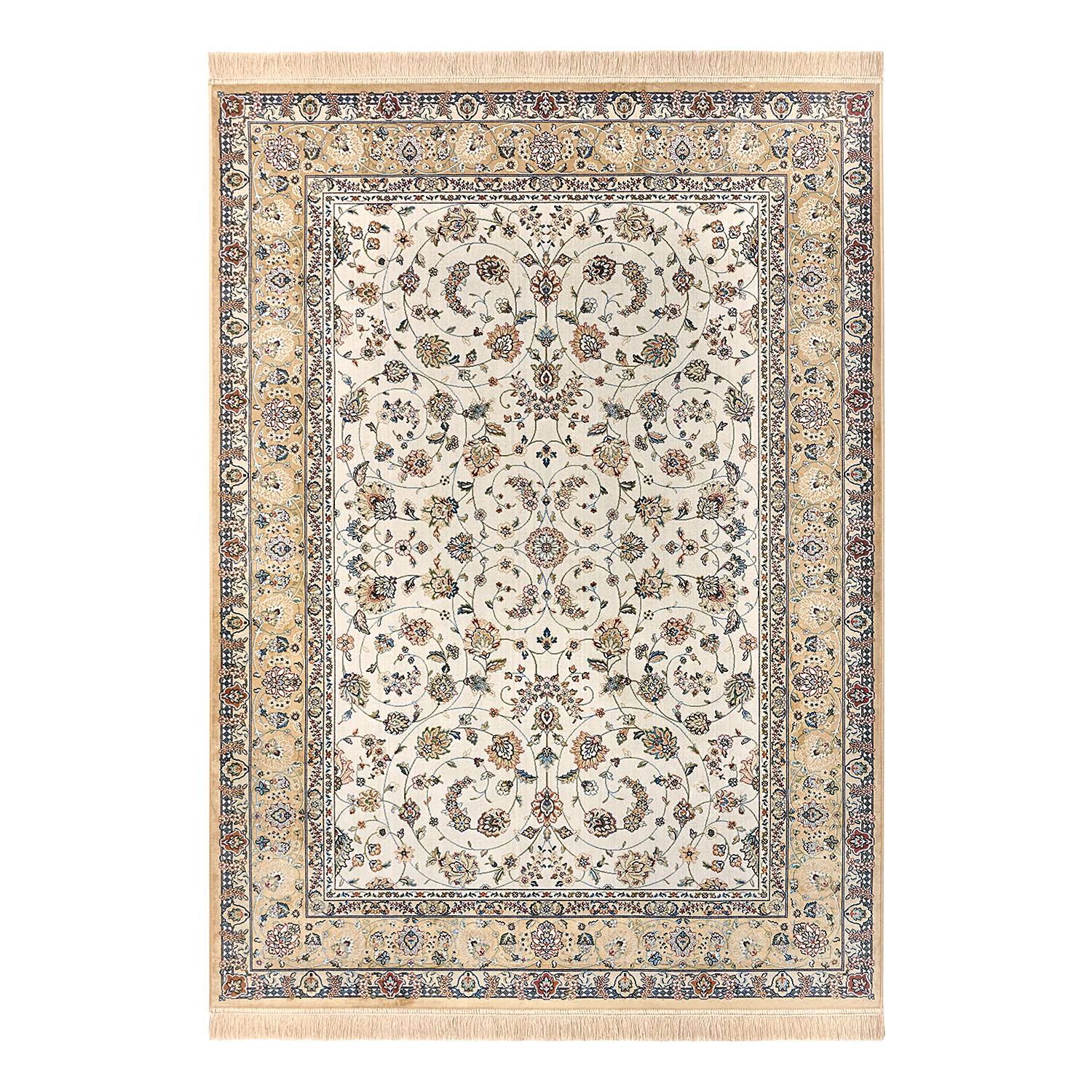 Djamila Kurzflorteppich Baumwolle Creme 135 x 195 cm