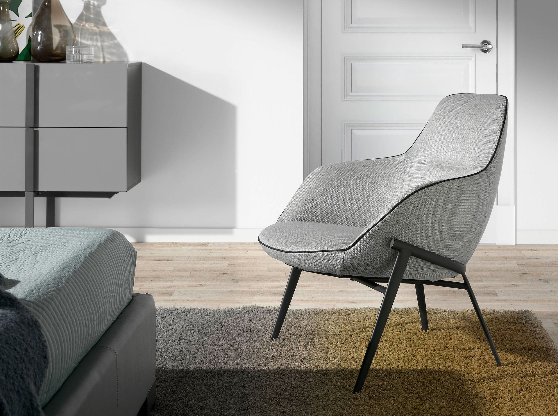 Armchair Fabric Grey