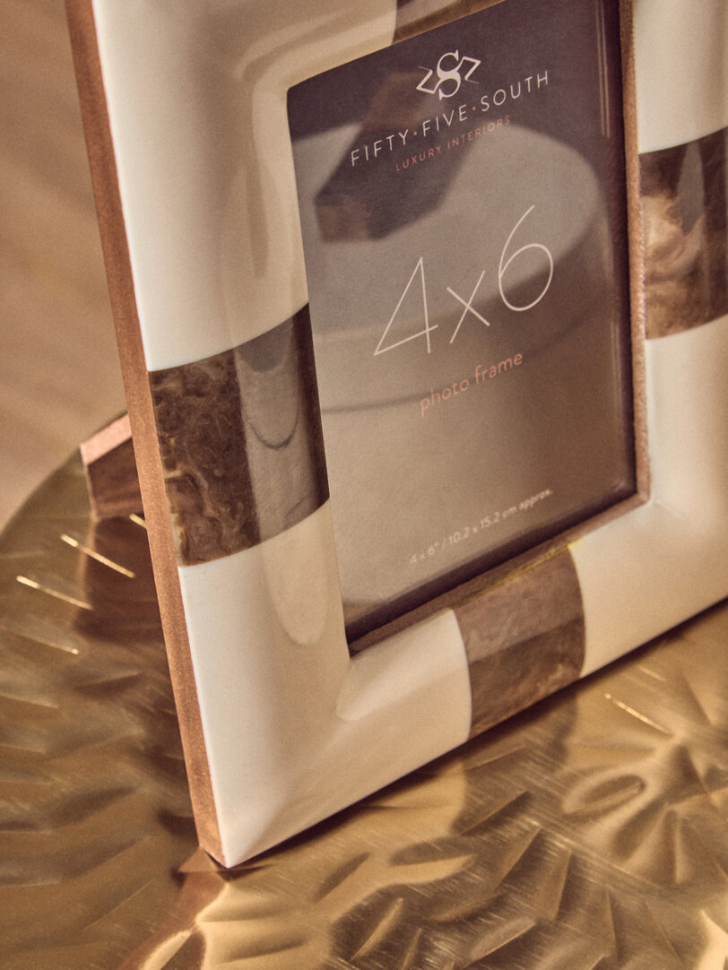 Decio 4 Inch x 6 Inch Picture Frame Cream Brown