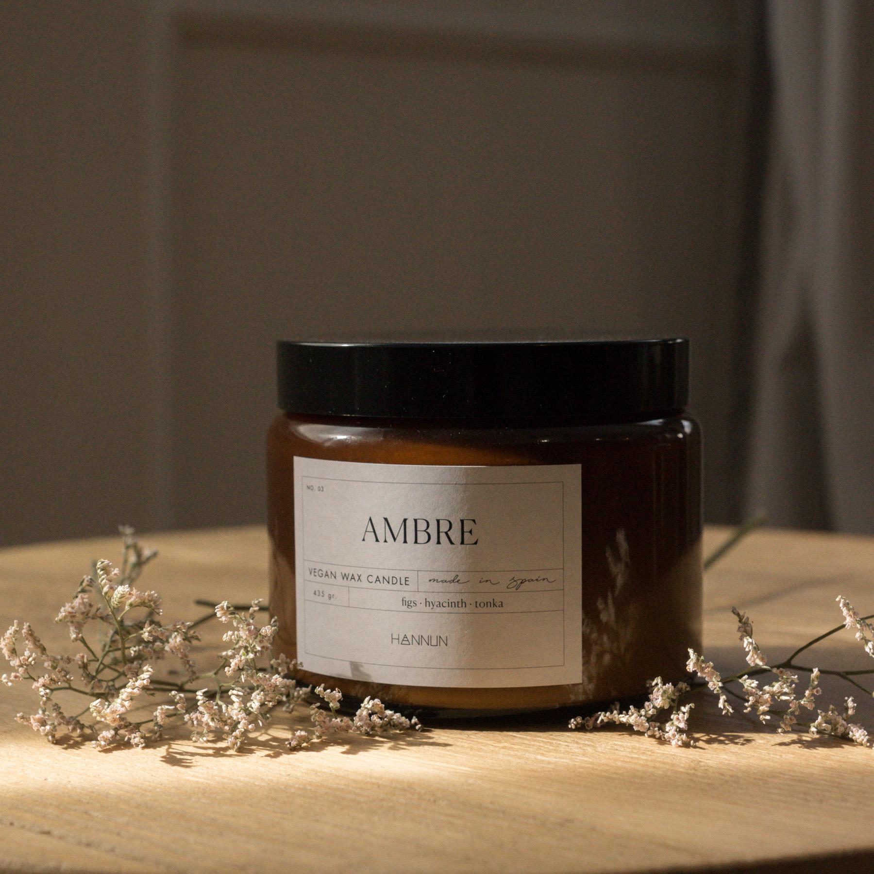Ambre Duftkerze Sojawachs Braun