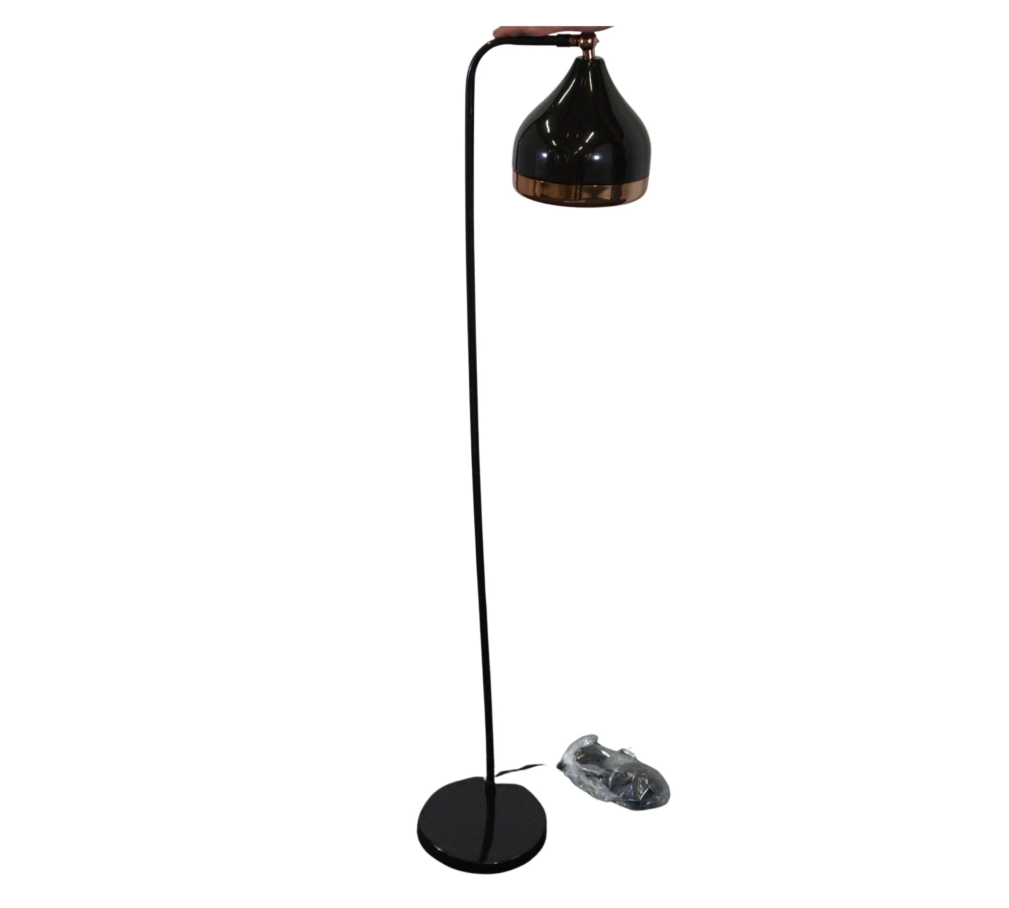 Stehleuchte Schwarz Kupferfarben 120cm