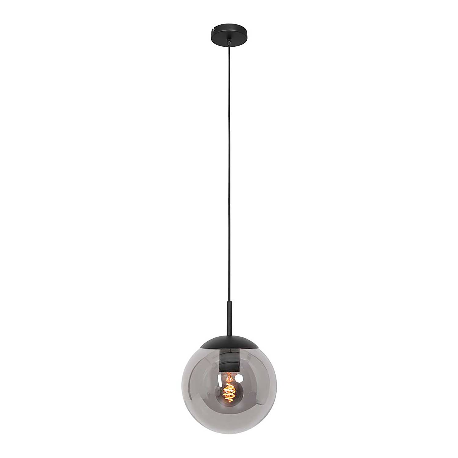 1-Flame Bollique Pendant Lamp Aluminum Black