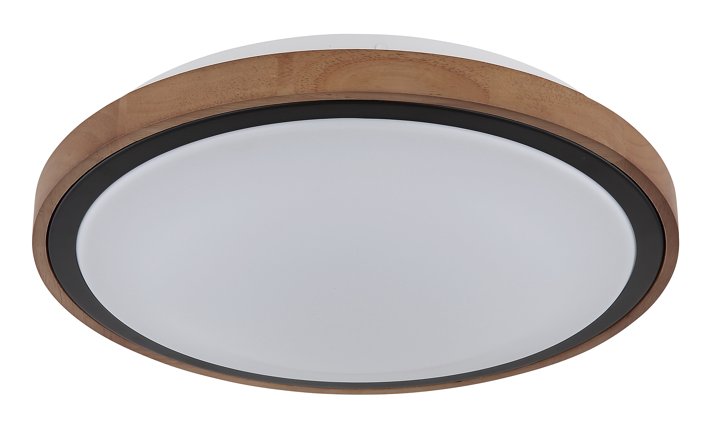 Bruno LED ceiling light 1-bulb acrylic glass solid oak