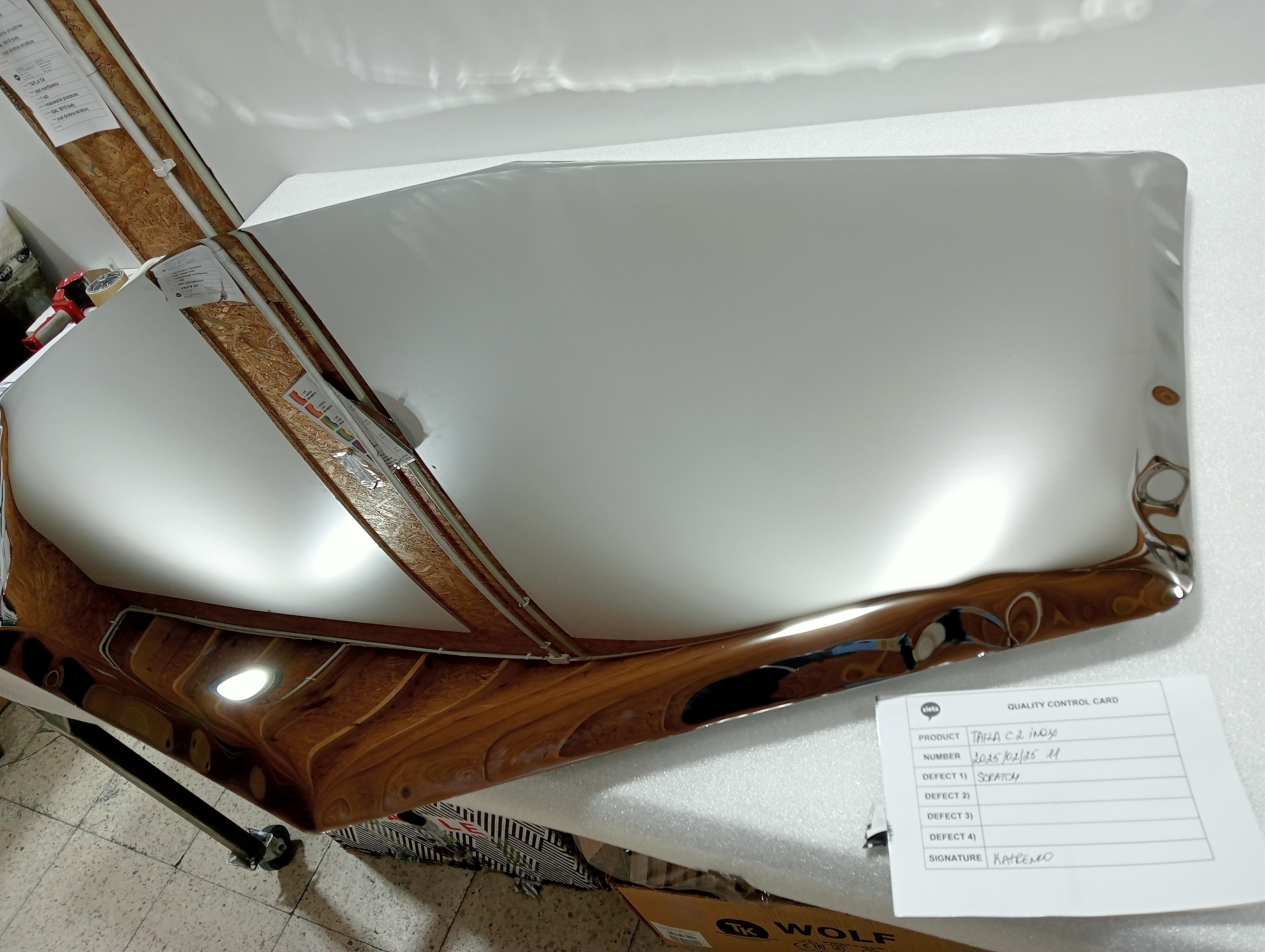 Tafla Spiegel C2 Edelstahl Inox Poliert Silber