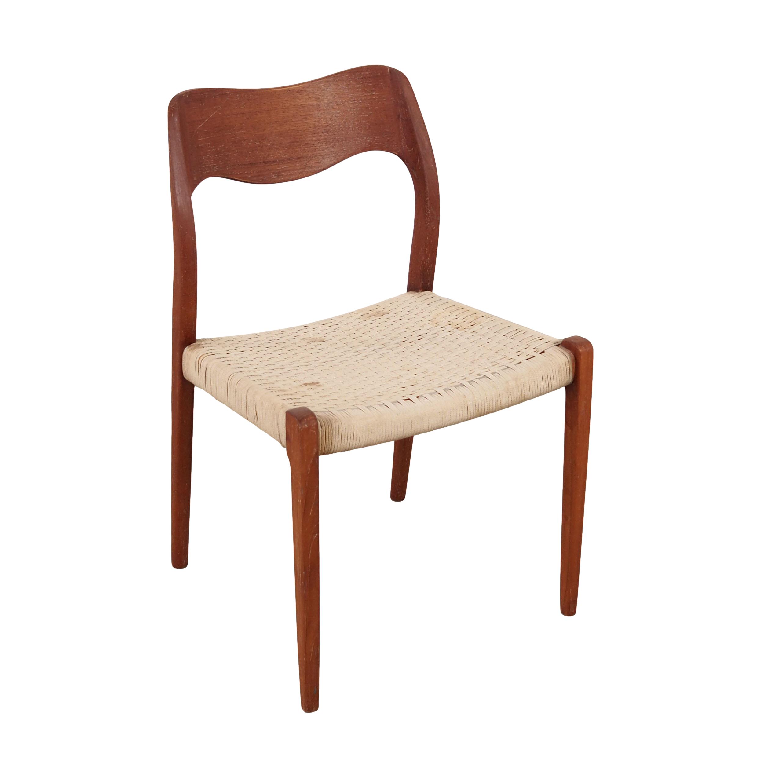 Teak wood chair 1960s