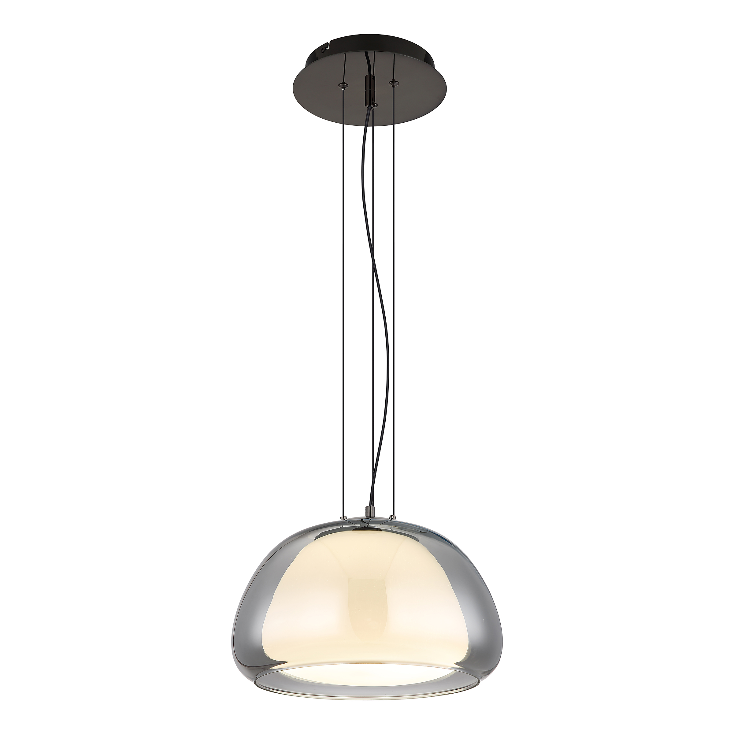 Avila LED-Pendelleuchte Rauchglas Eisen 1-flammig