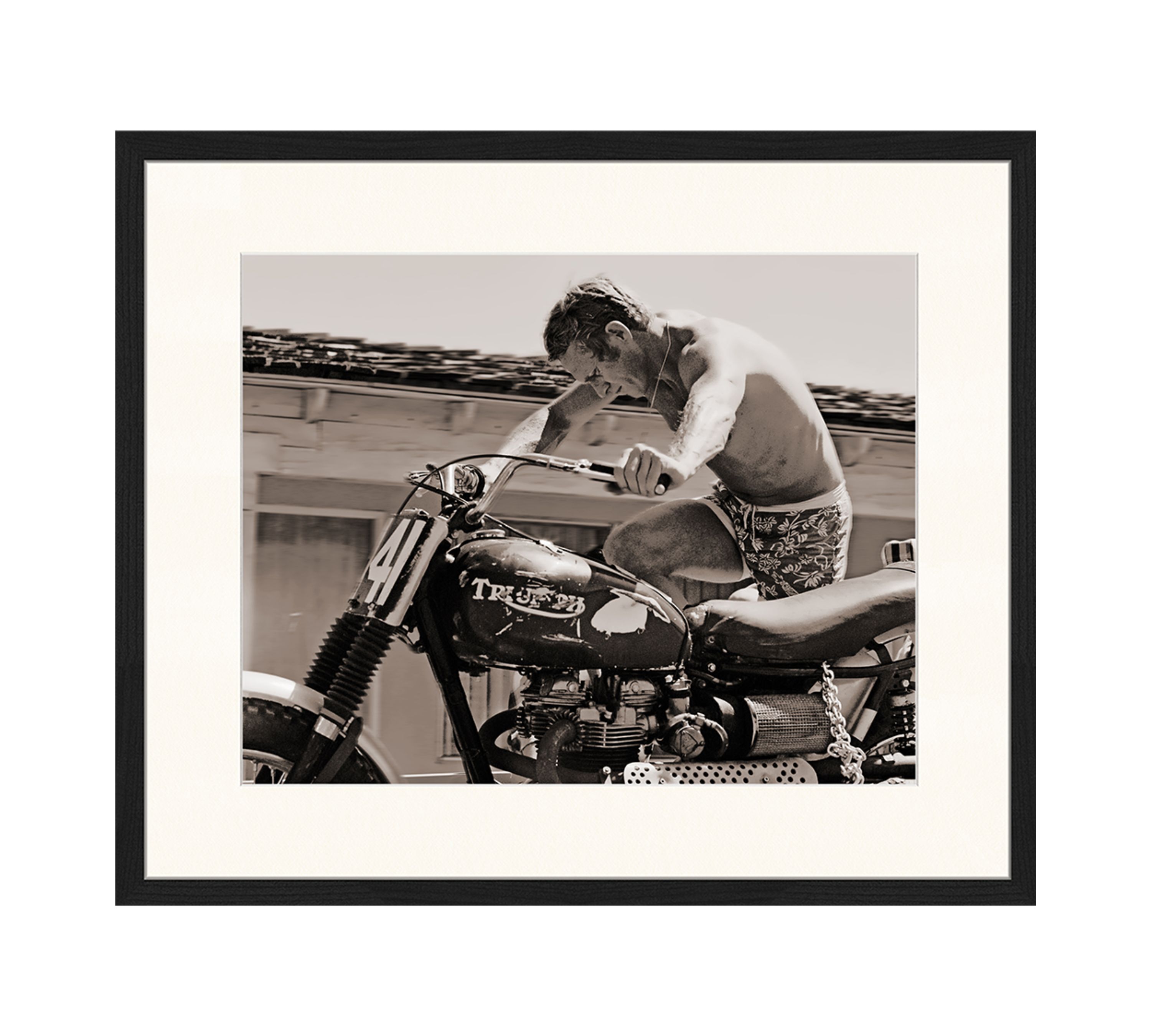 Steve McQueen Art Print with Frame Multicolor