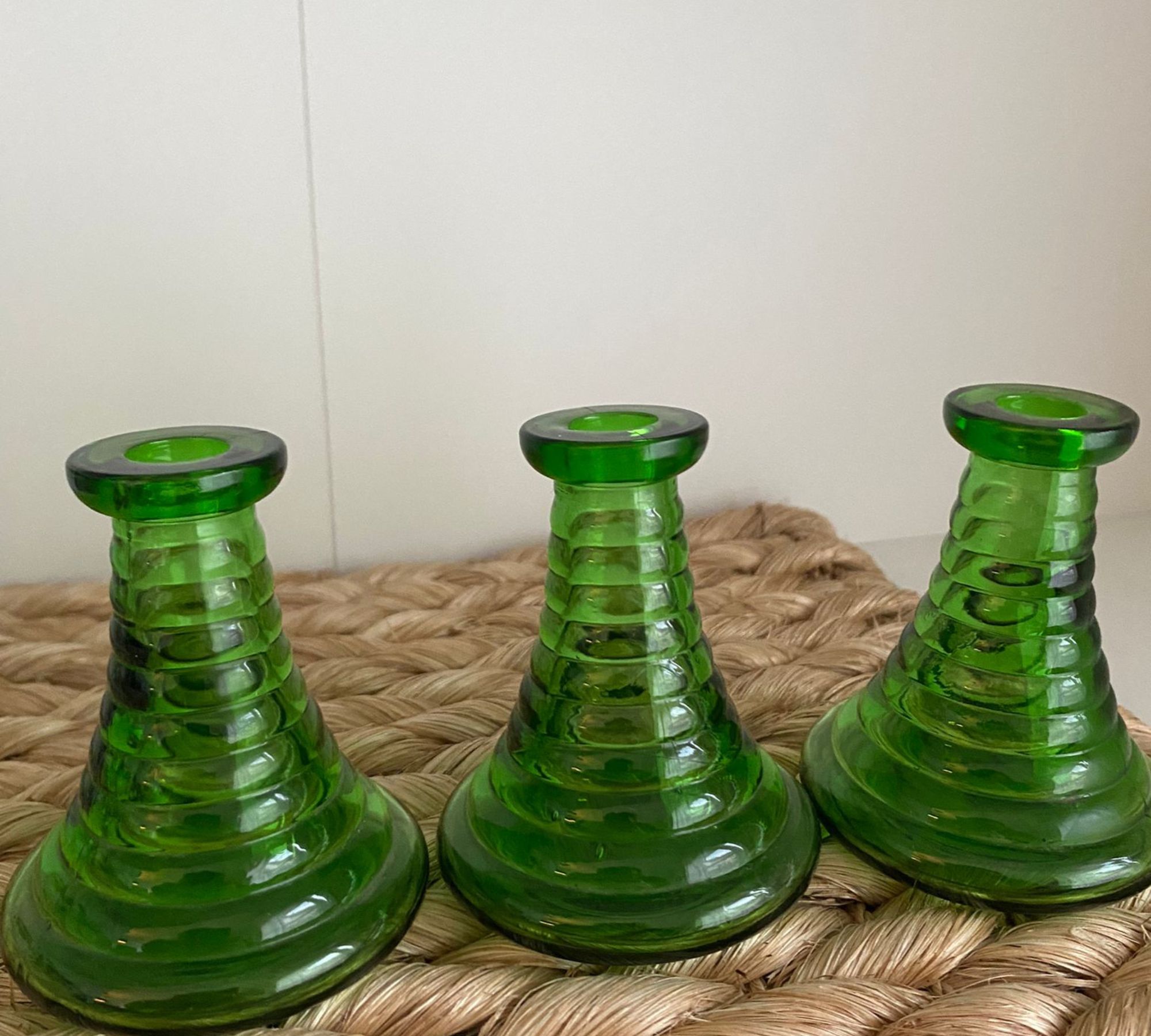 Flower vase glass green