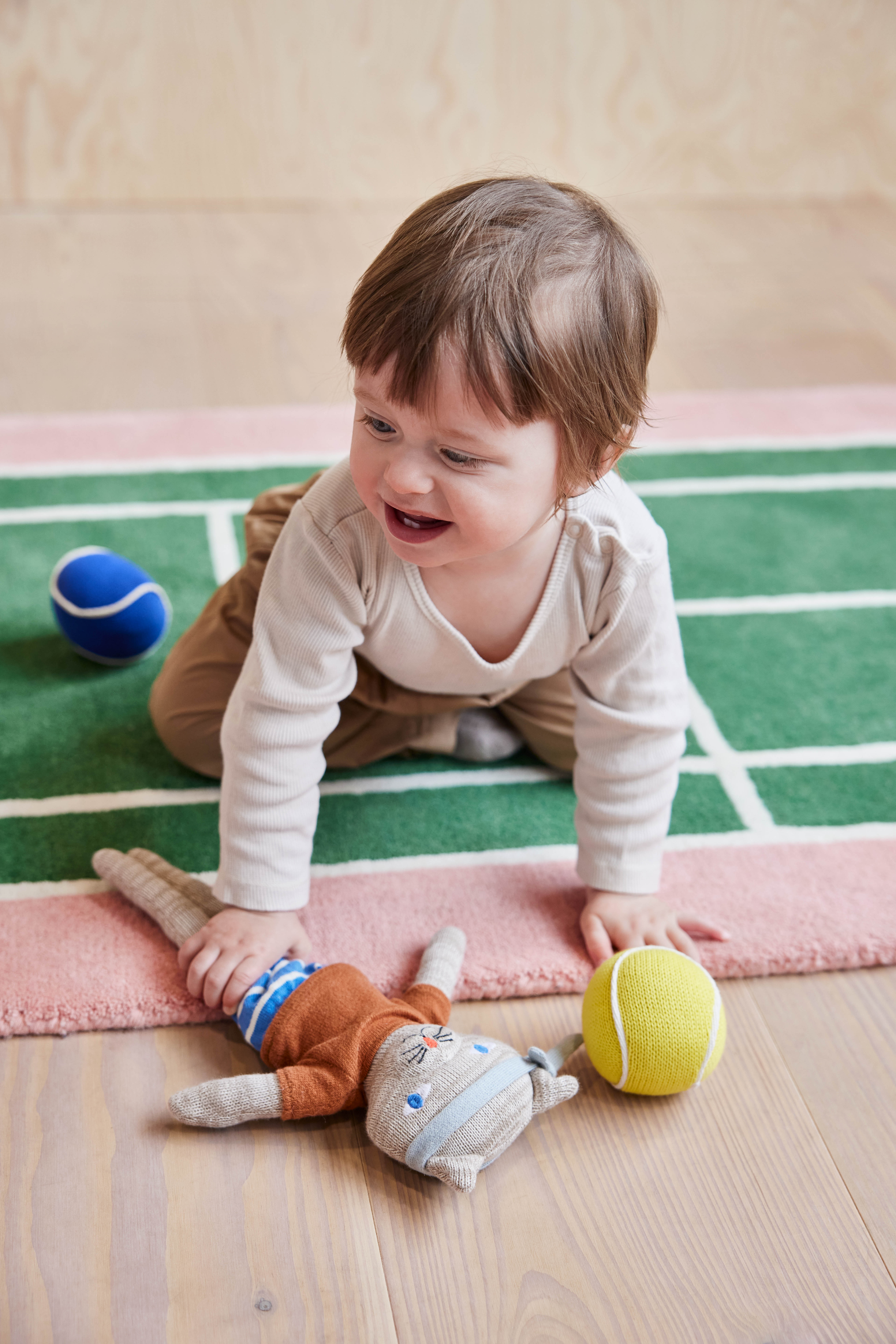 Polly Cat Tennispuppe Baumwolle Grau