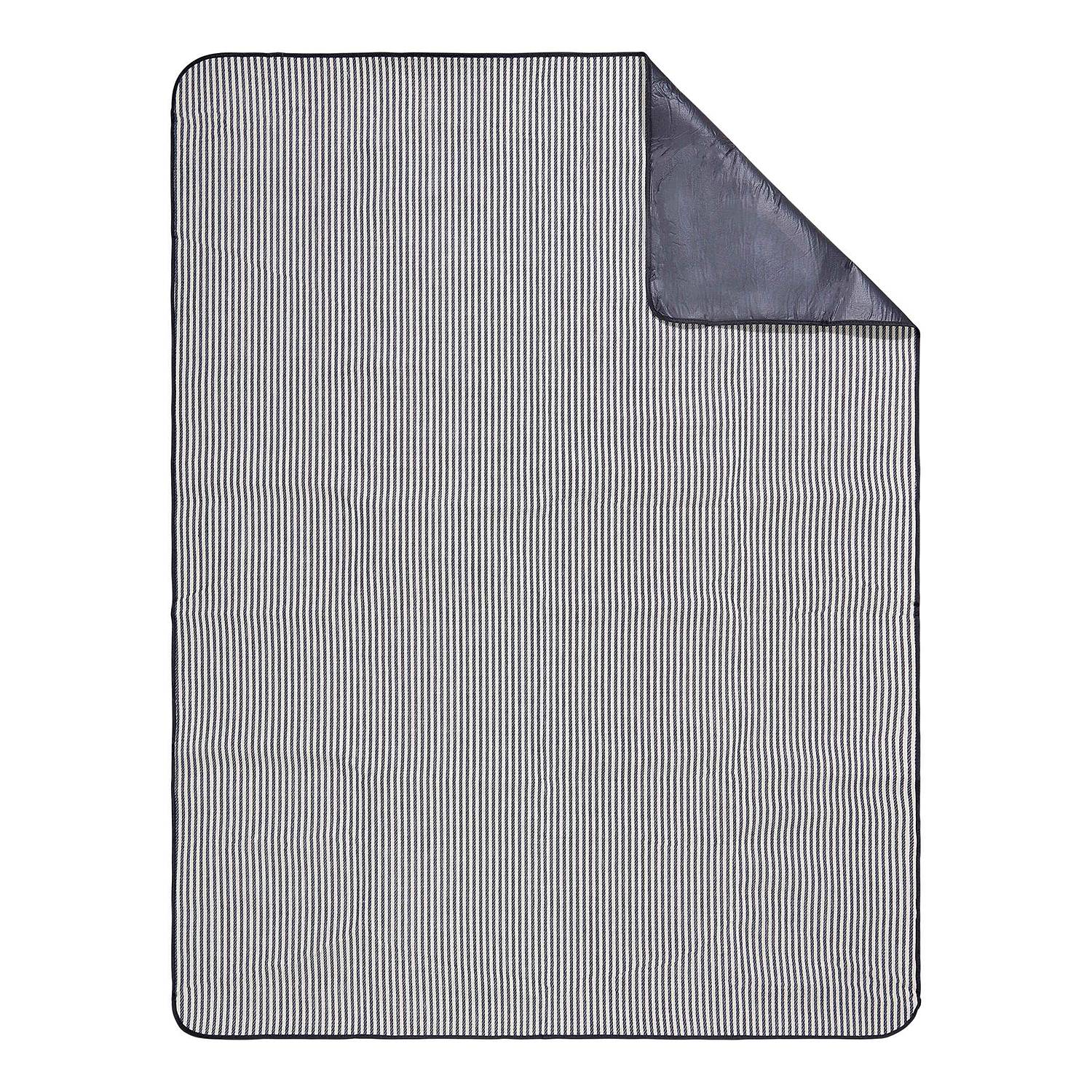 Picnic blanket WANDERLUST stripes polyacrylic blue