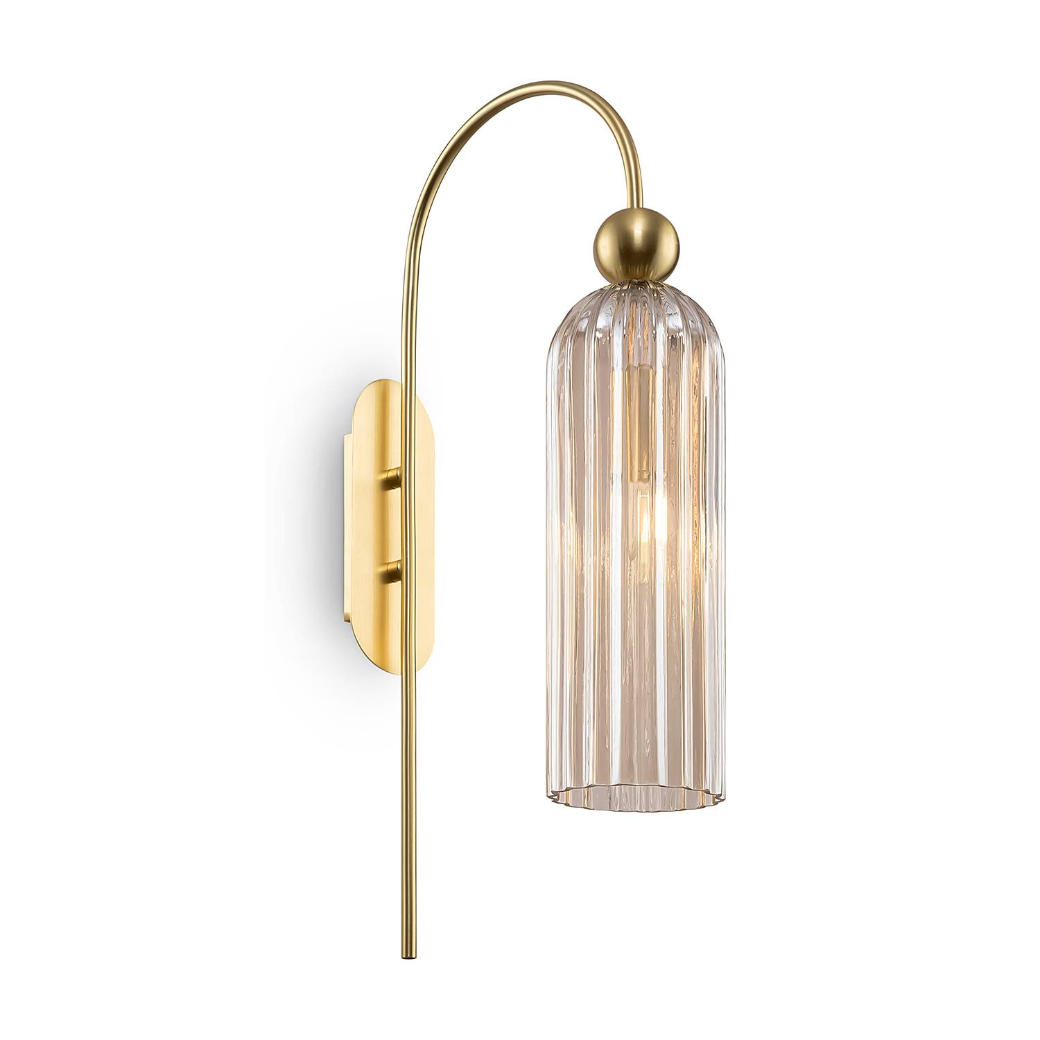 Antic Wandleuchte Farbglas Metall 1-flammig