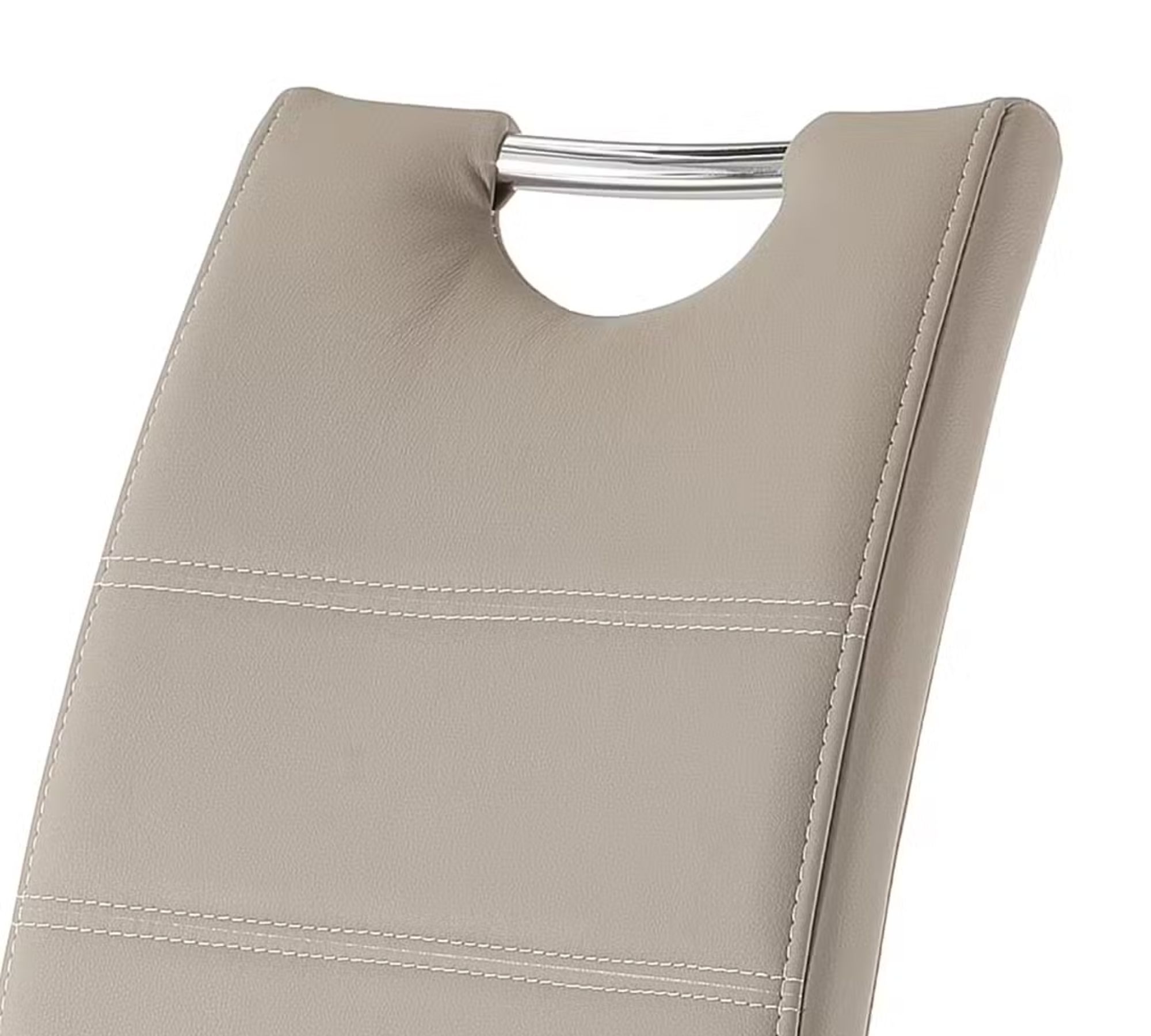 2x La Paz Freischwinger Chrom Kunstleder Cappuccino
