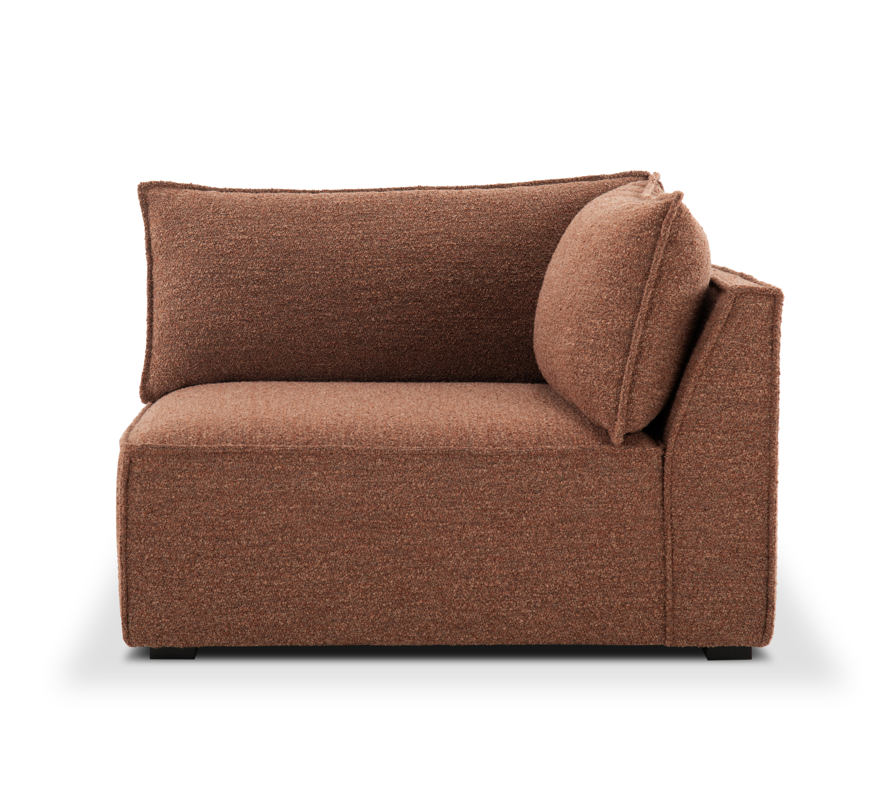 Daphne 1-seater corner module right Pebble Rust