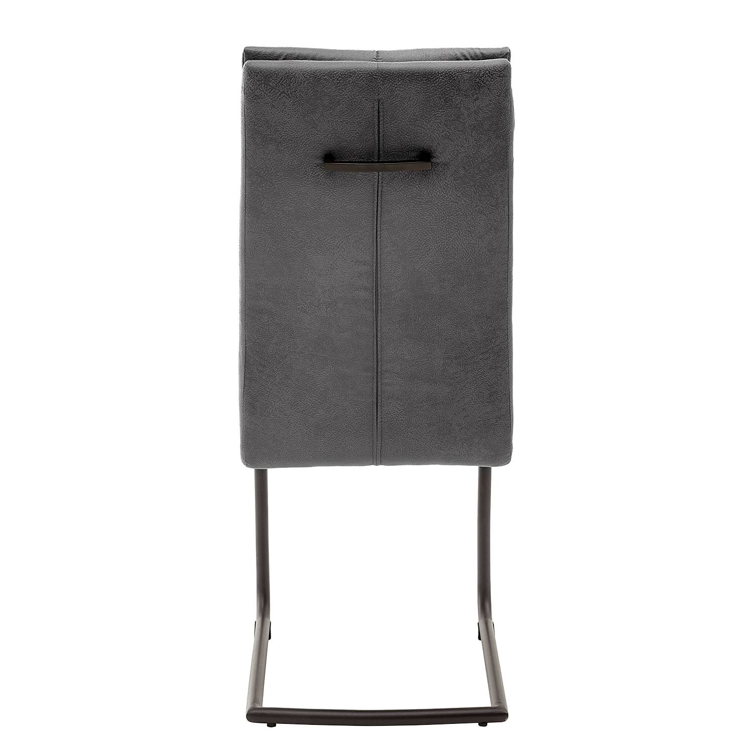 2x Freischwinger Algou Webstoff Eisen Grau Schwarz