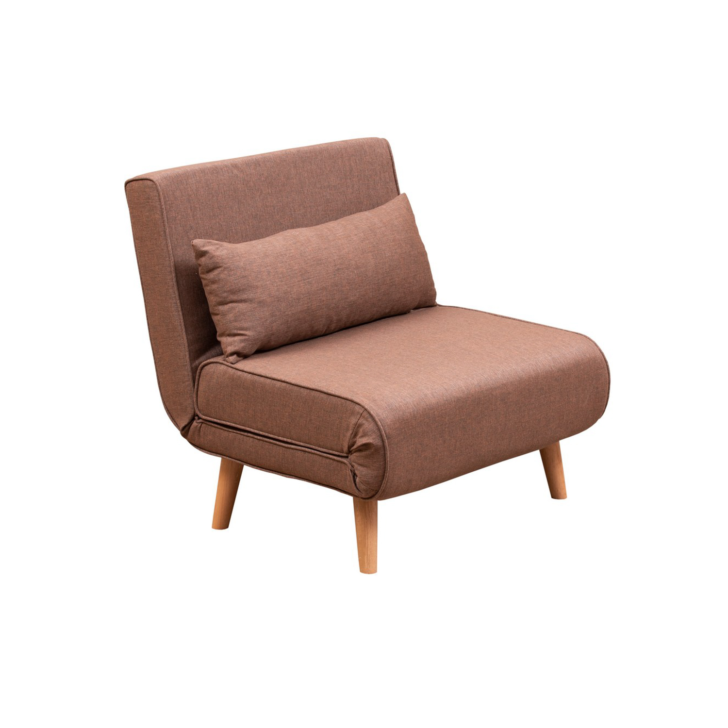 Foldable Sofa Bed 1-Seater Brown
