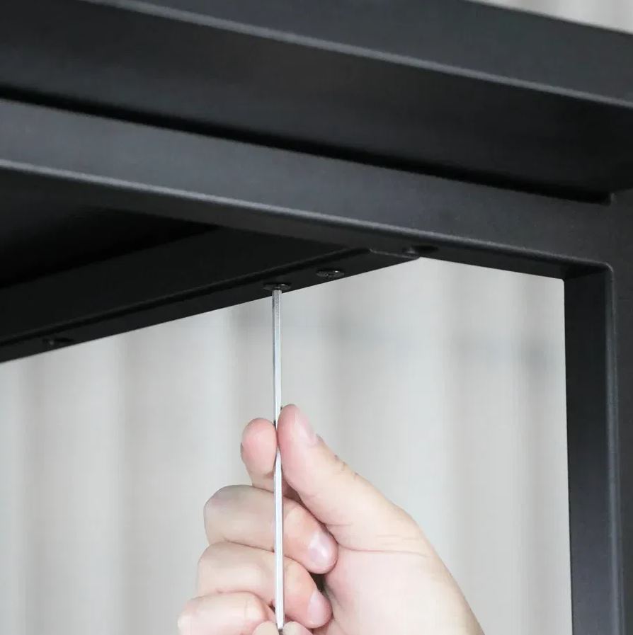 Coffee table ash wood black 115x55cm