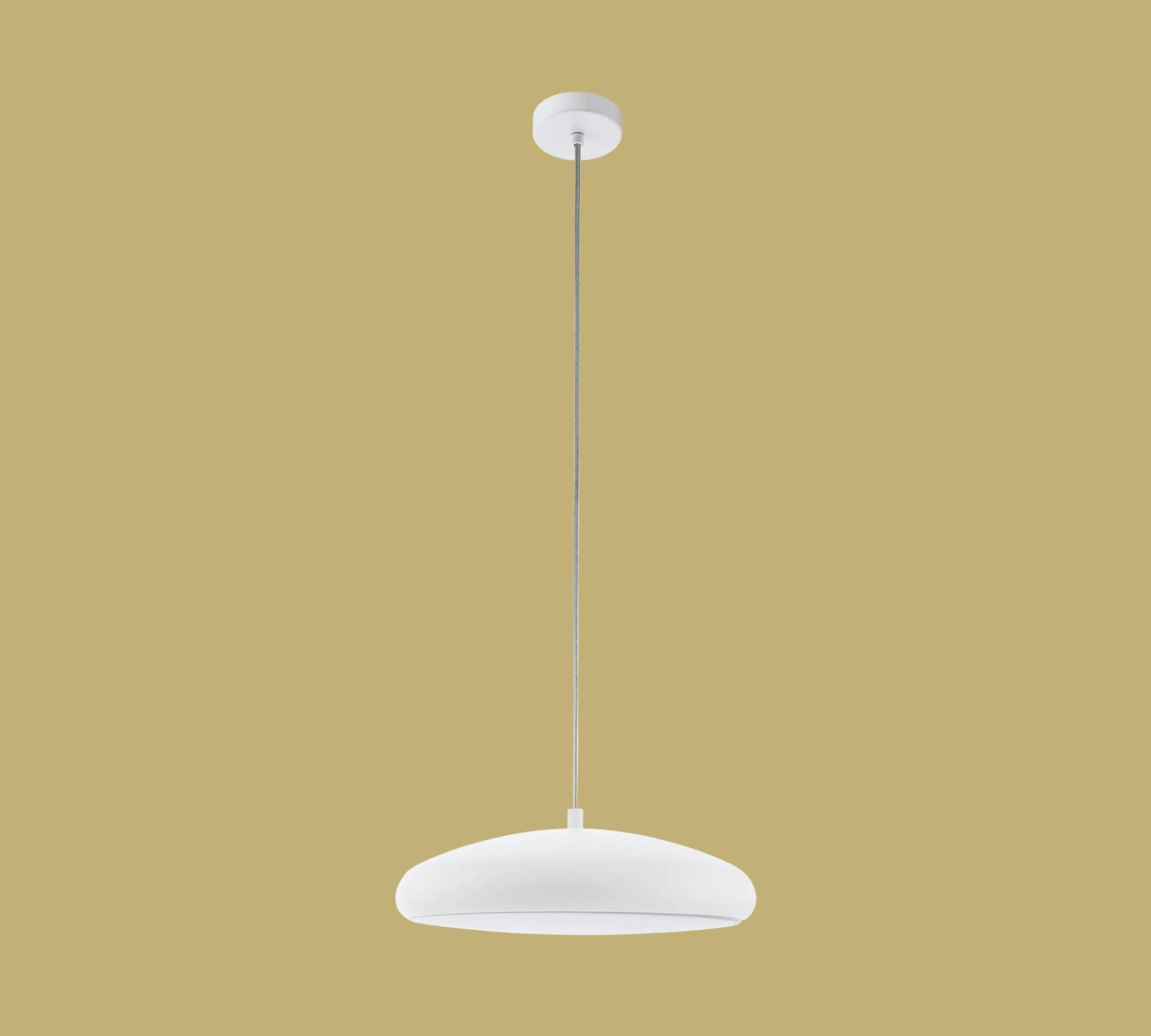 LED pendant lamp semi-circular white