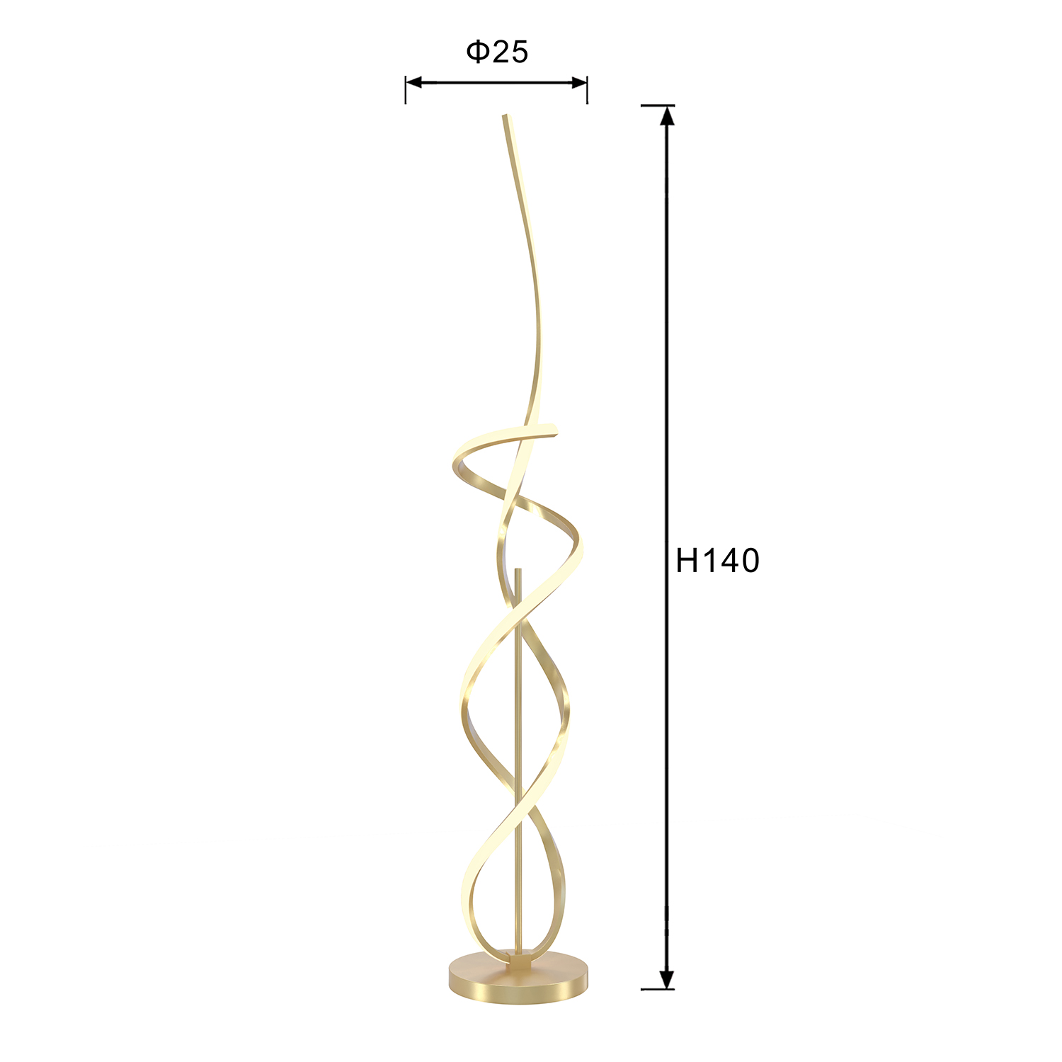 1-Flammig Kira Stehleuchte Eisen
