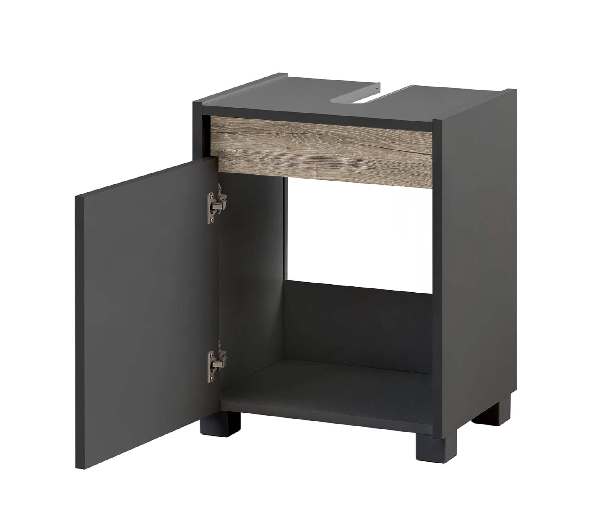 Waschbeckenunterschrank Holz Anthrazit