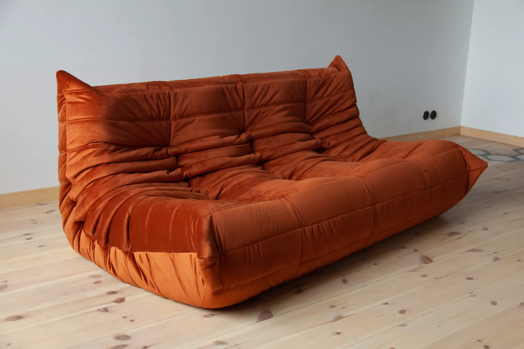 Togo Lounge Set 3-pc. Velvet Amber-Orange