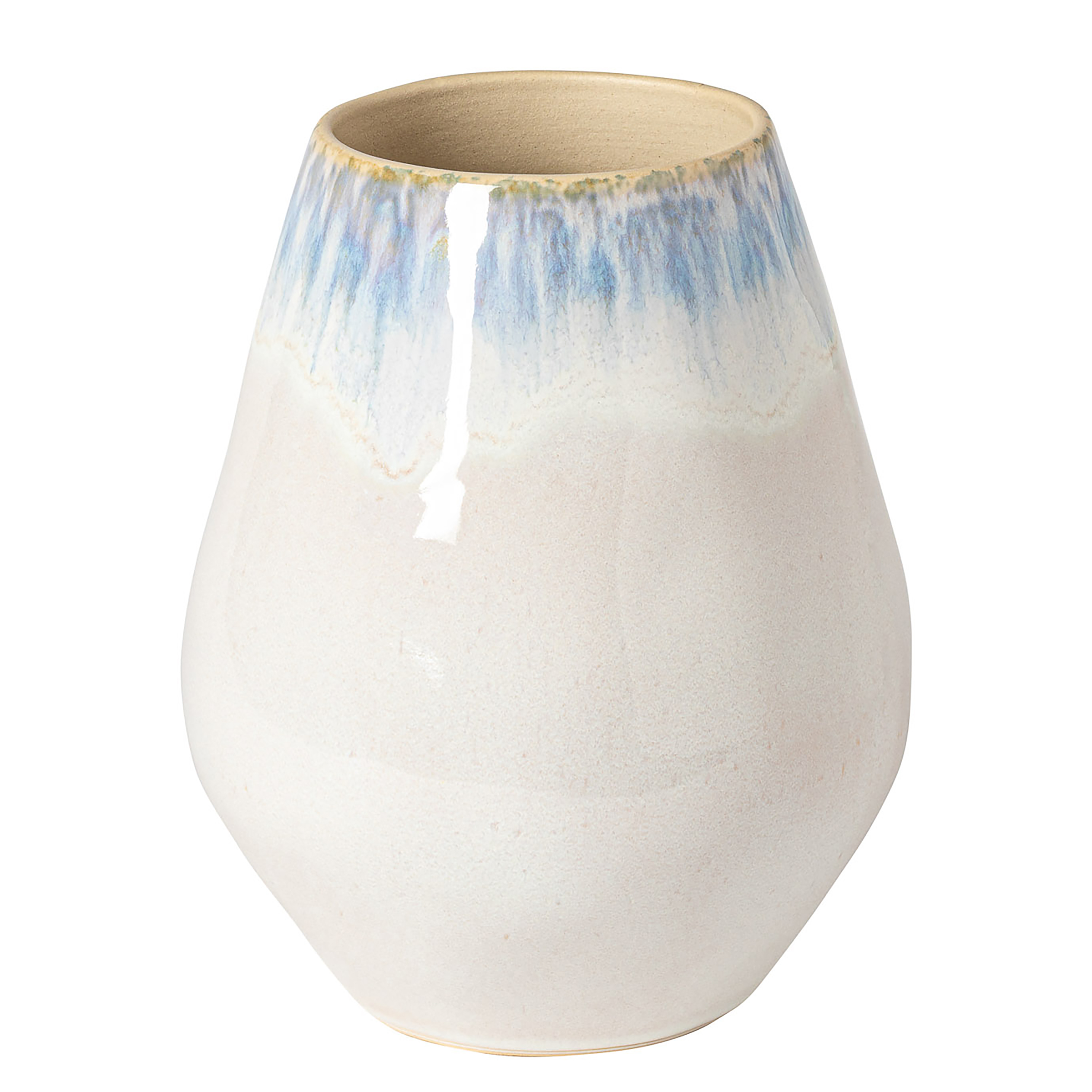 Vase Brisa Typ B Keramik Weiß Blau
