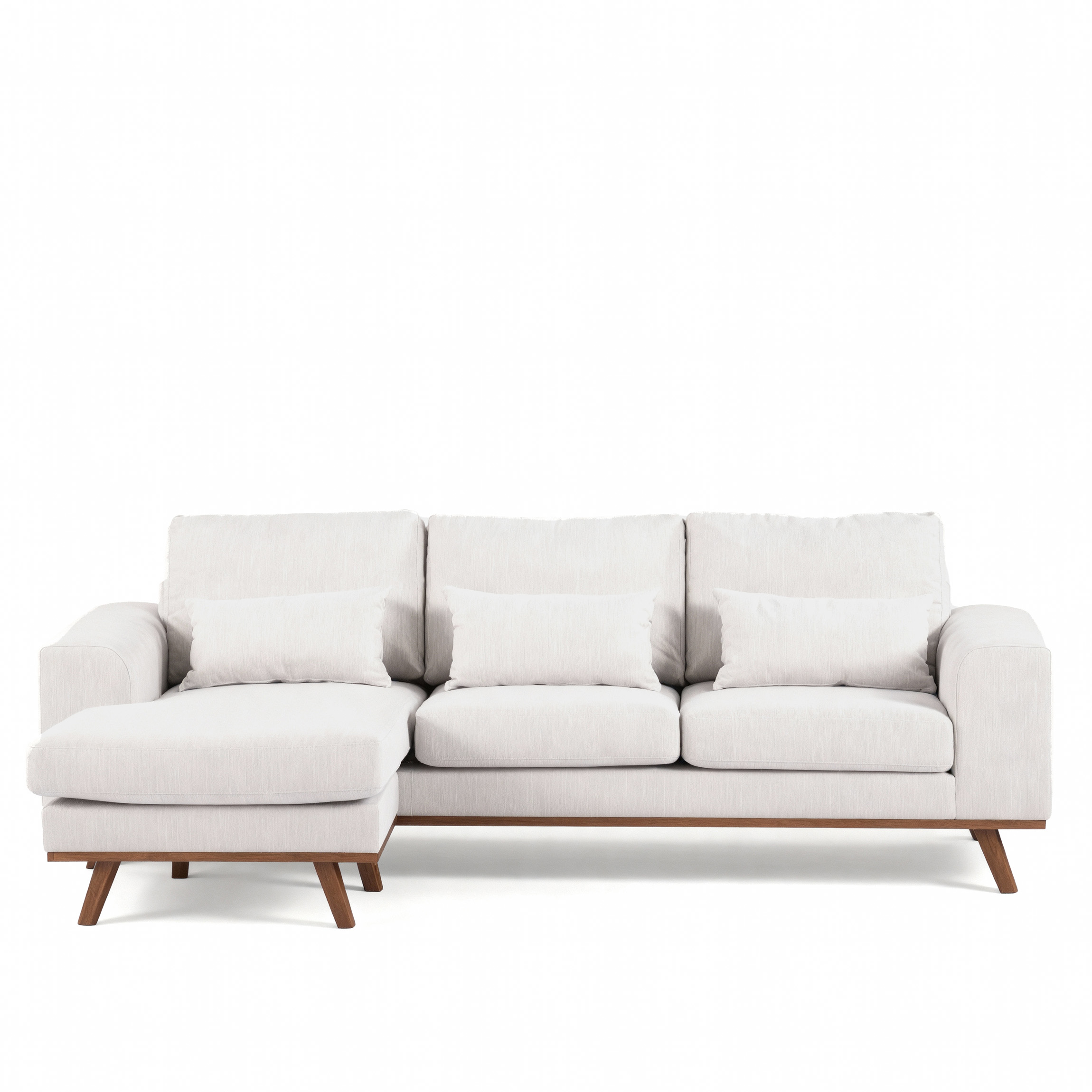 Ecksofa Japandi 3-Sitzer Beige