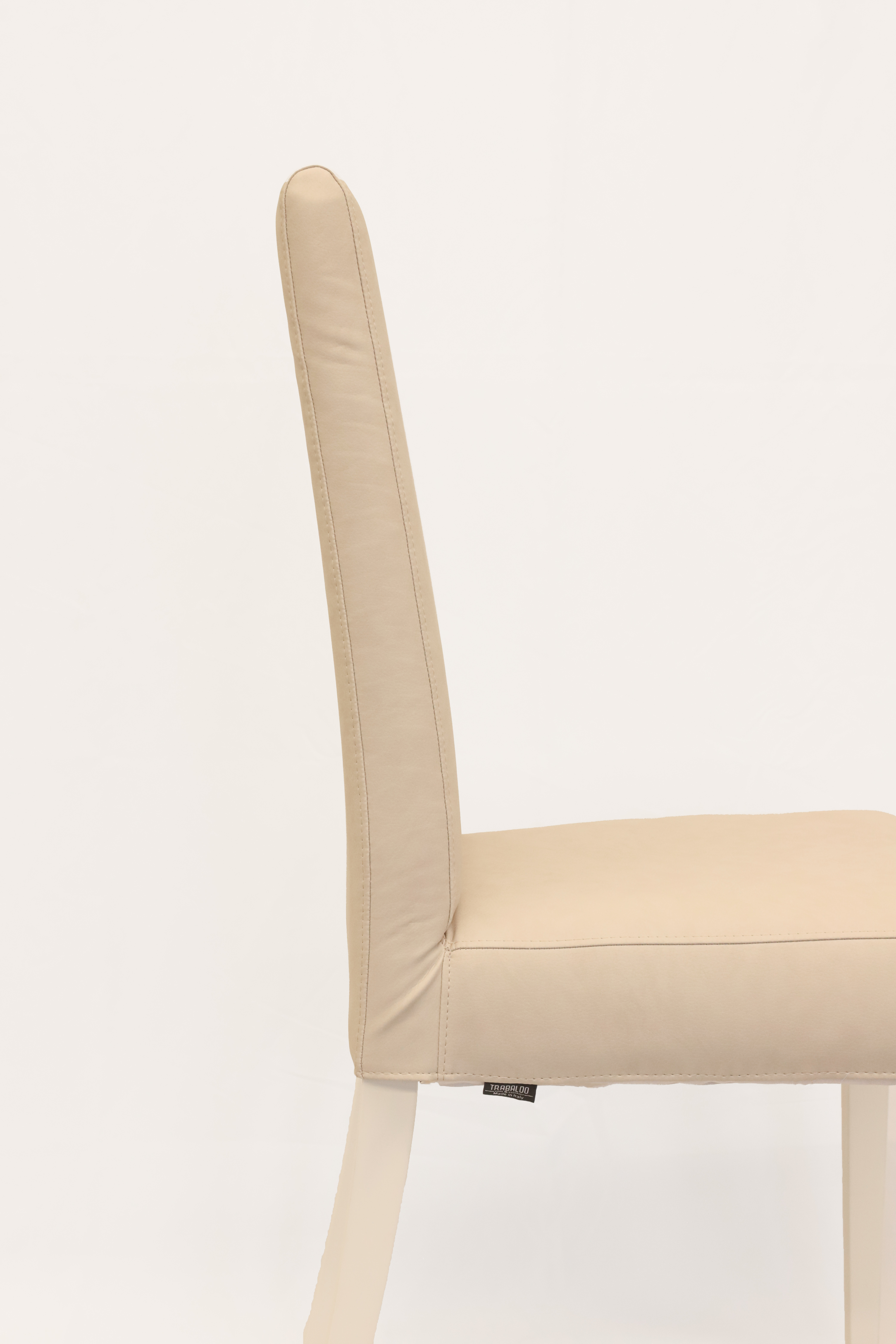 2x Teddy Dining Chair Faux Leather Wood White