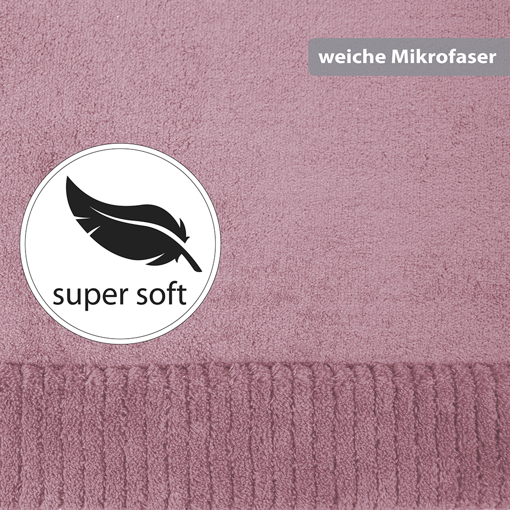 Rutschfeste Microfaser Badematte mit Memory Foam Orchidee