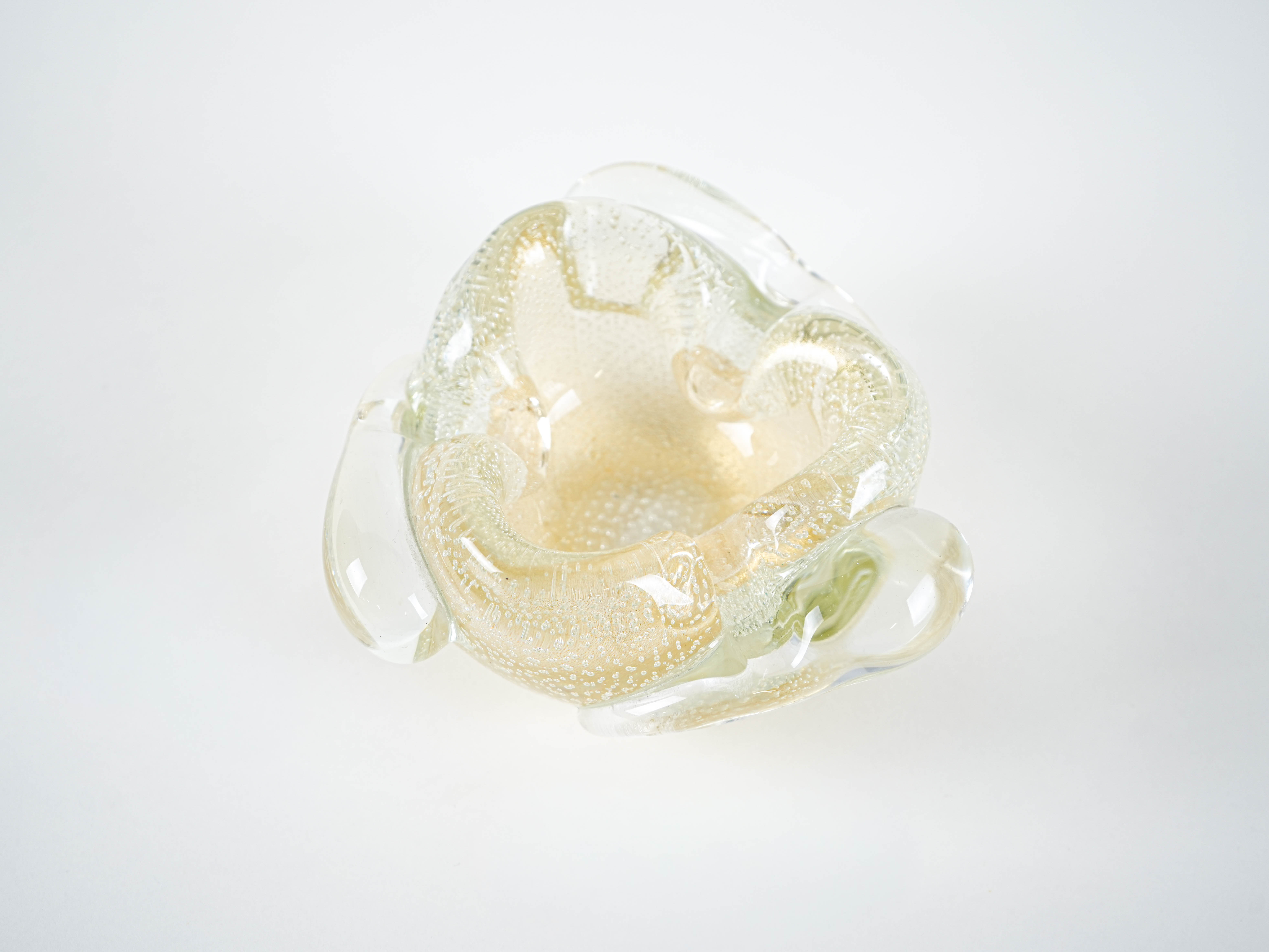 Ashtray Murano glass Yellow 1960s