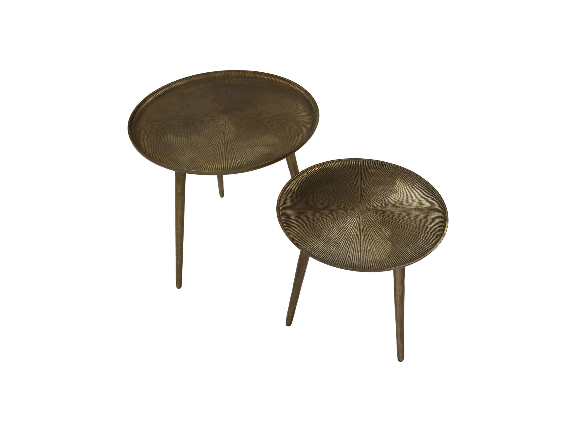 2x Runder Beistelltisch Metall