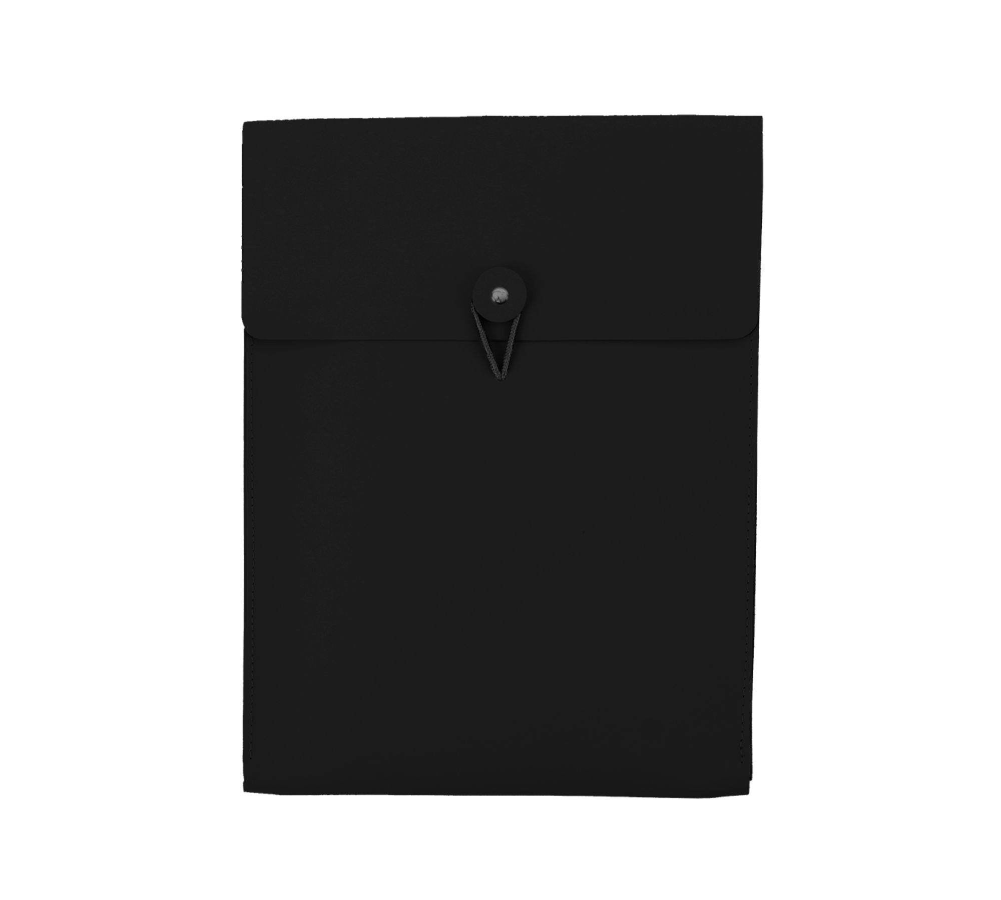 Dokumentenmappe Hochformat A4 100% Recyceltes Leder Schwarz