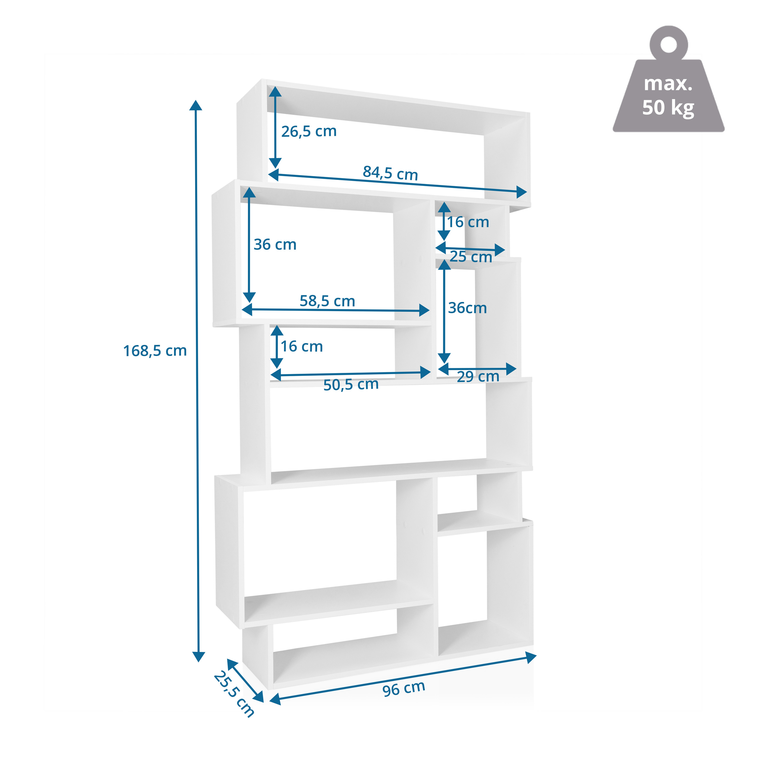 KALAG Freestanding Shelf / Room Divider White