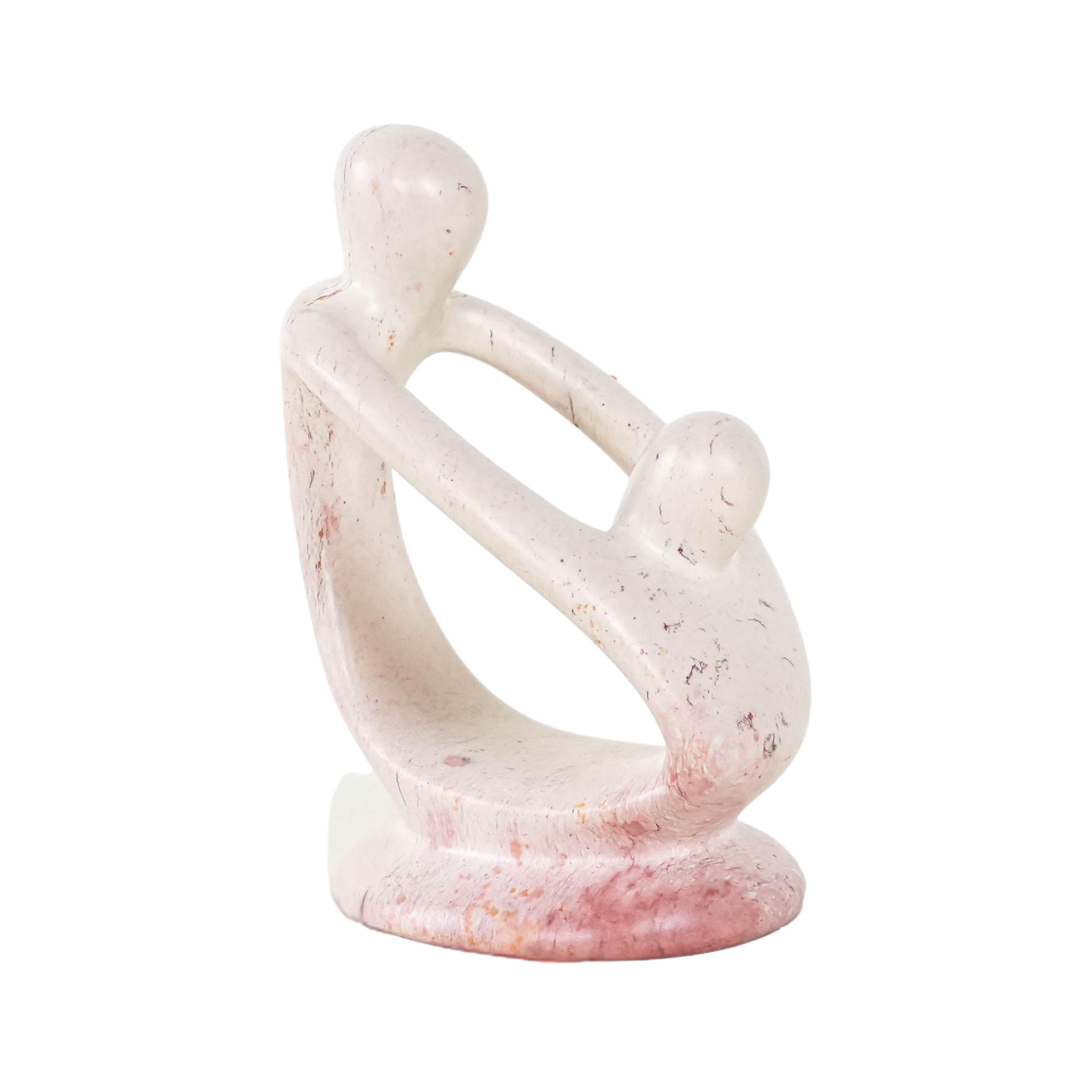 Abstrakte Skulptur Creme 1980er Jahre