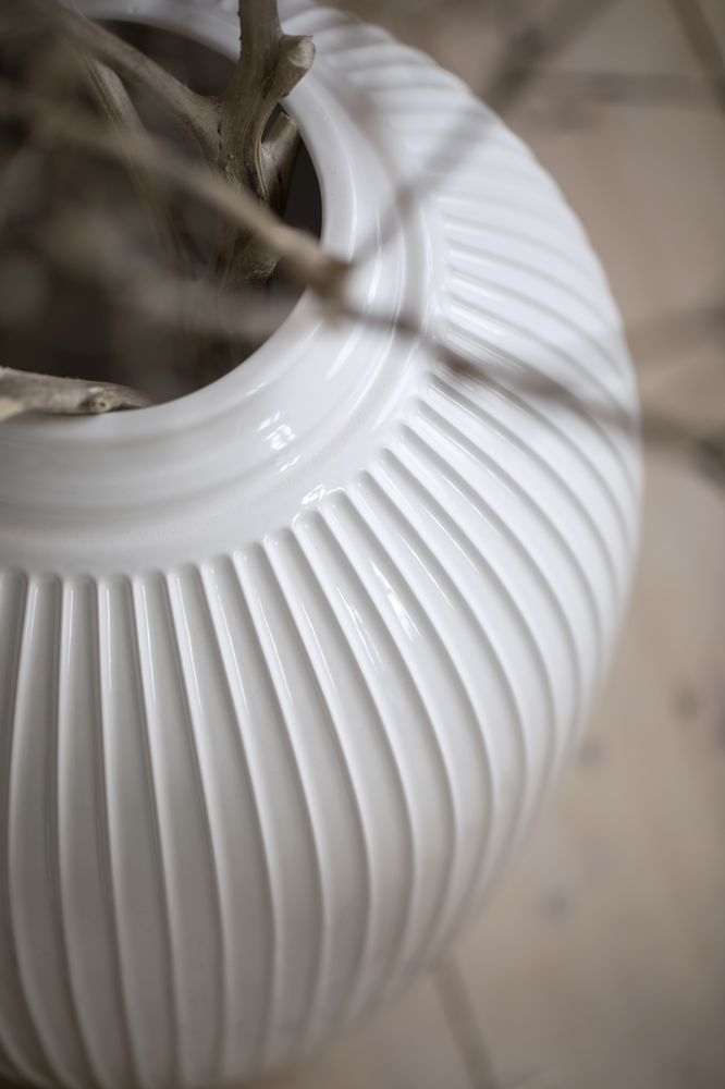 Hammershøi Vase Keramik Weiß