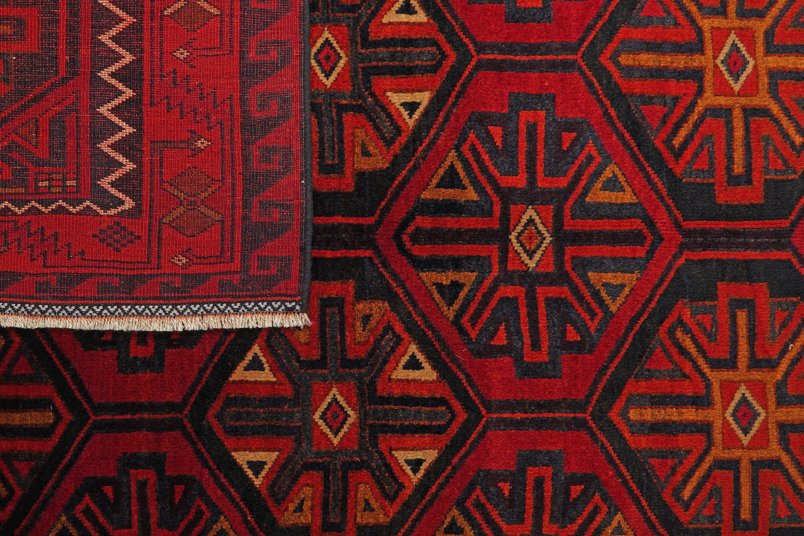 Lori Teppich Wolle Rot