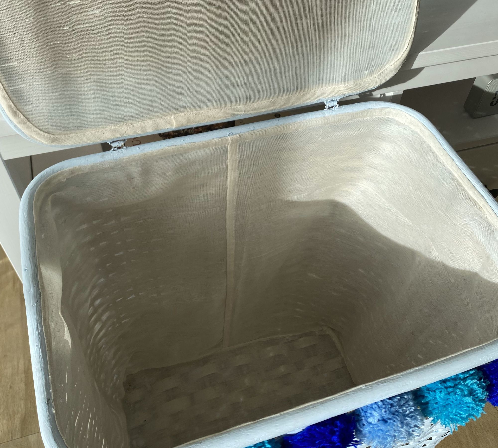 Aufbewahrungskorb Bambus Blau