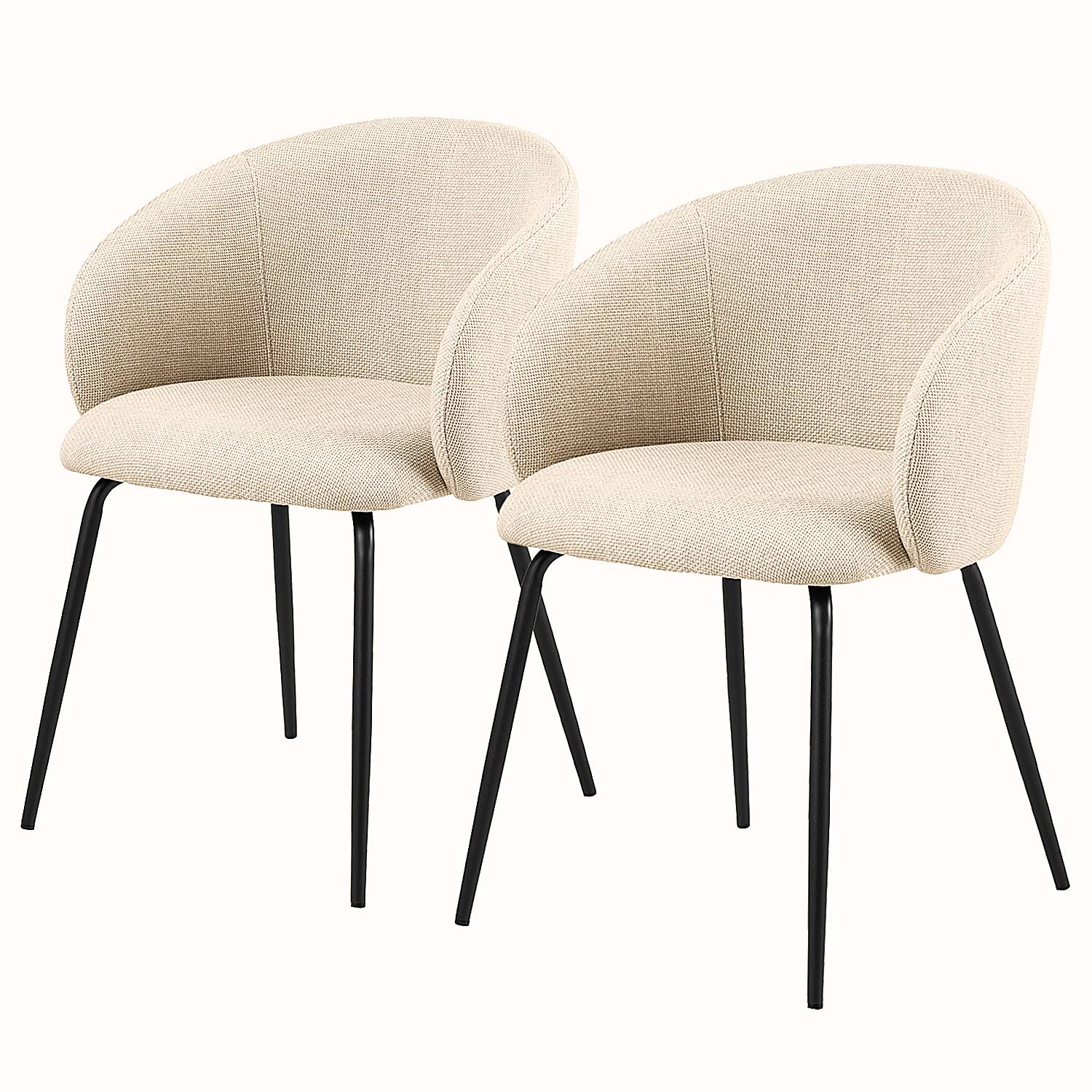 2x Armlehnenstuhl Skallo Beige