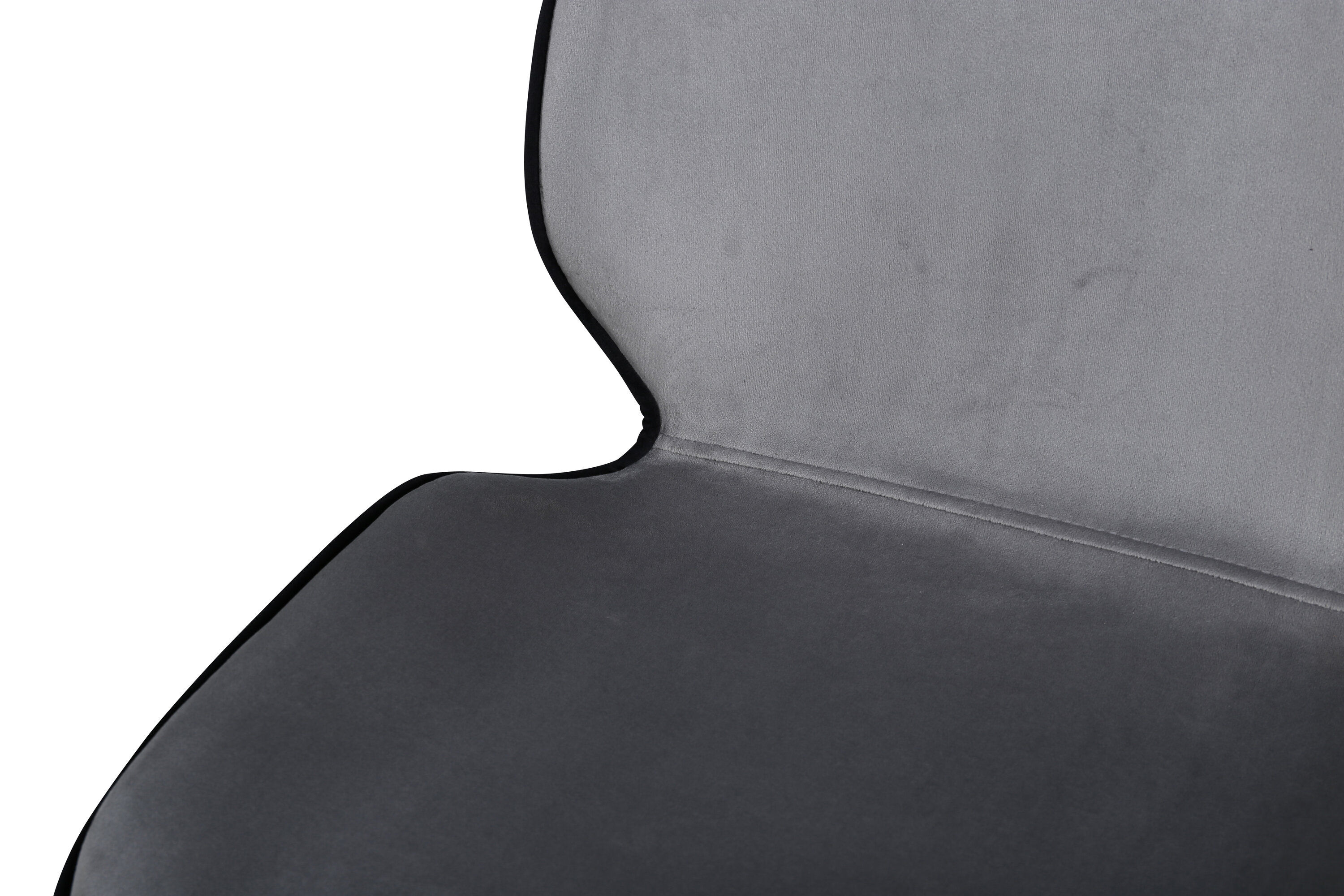 2x Emma Stuhl-Set Samt Schwarz Hellgrau