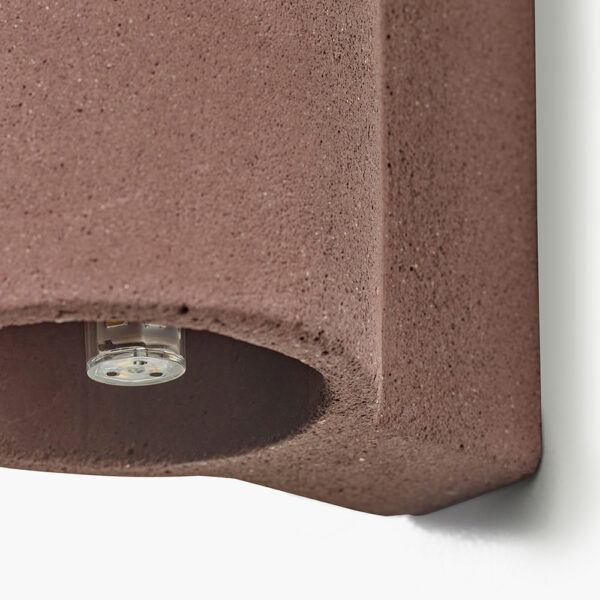Wandlampe N°3 Beton Dunkelrot