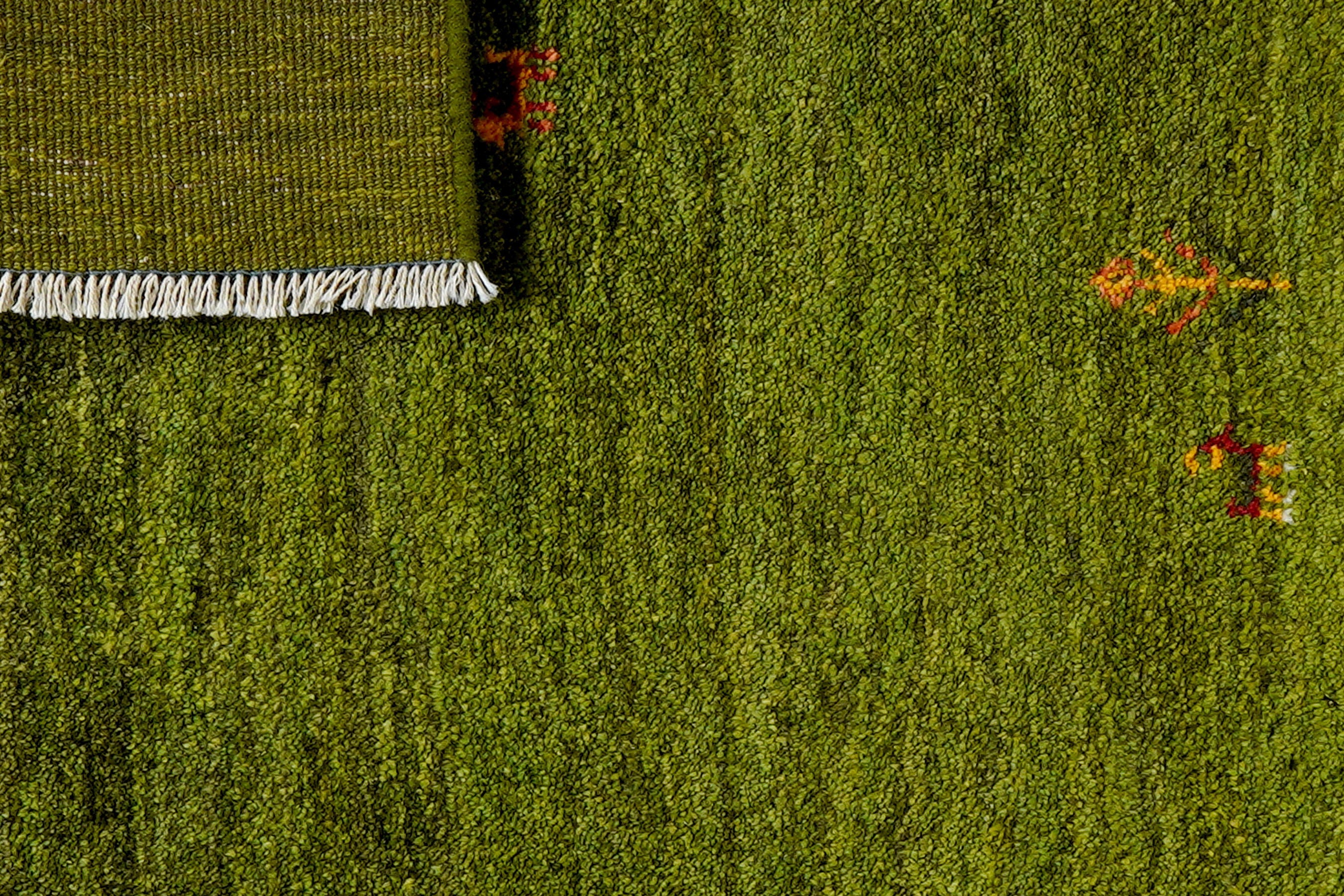 Rizbaf Gabbeh Carpet Wool Green