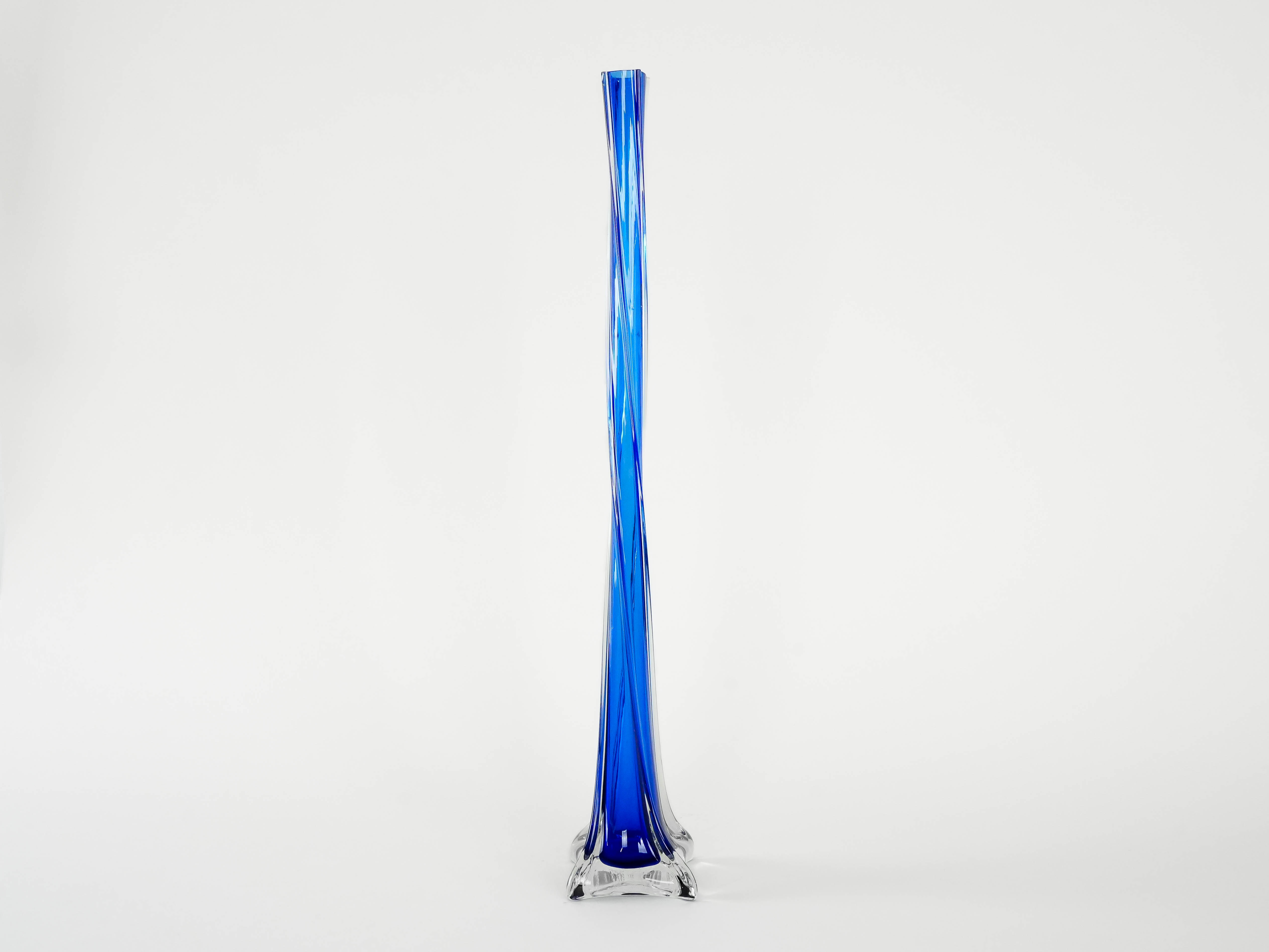 Cobalt vase blue 1970s